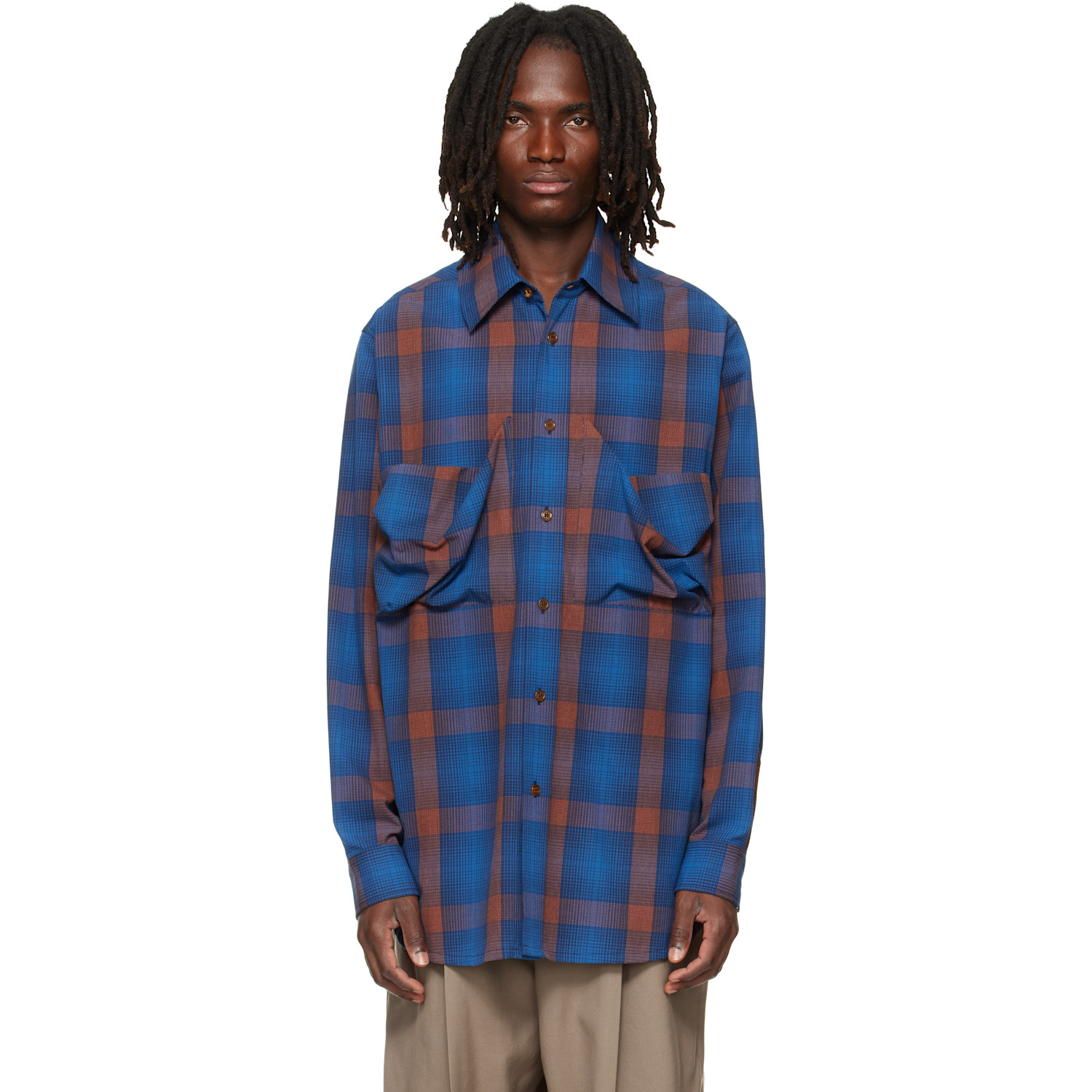 Vivienne Westwood Navy & Orange Achilles Overshirt