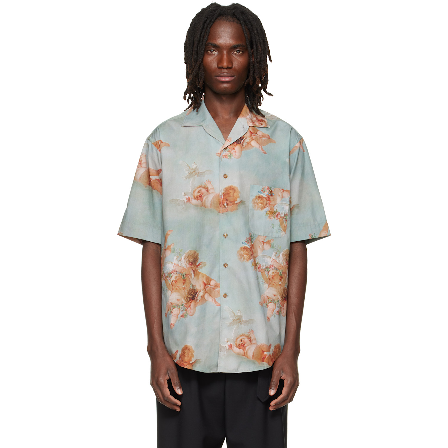 Vivienne Westwood Blue Bowling Shirt