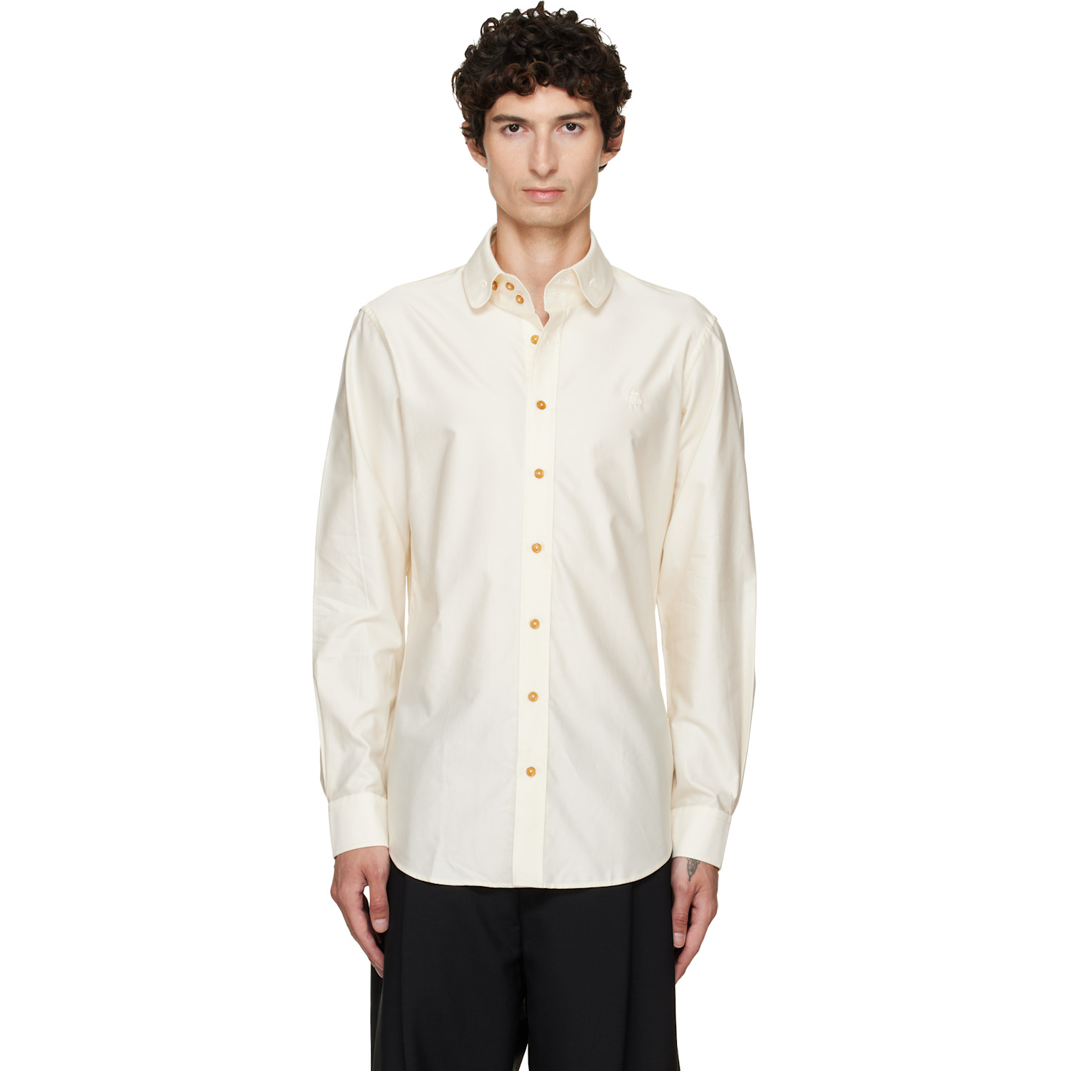 Vivienne Westwood Off-White Two Button Krall Shirt