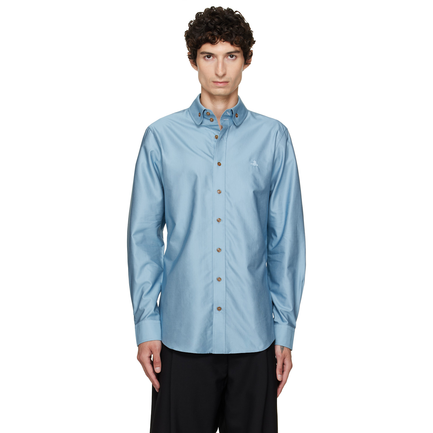 Vivienne Westwood Blue Two Button Krall Shirt
