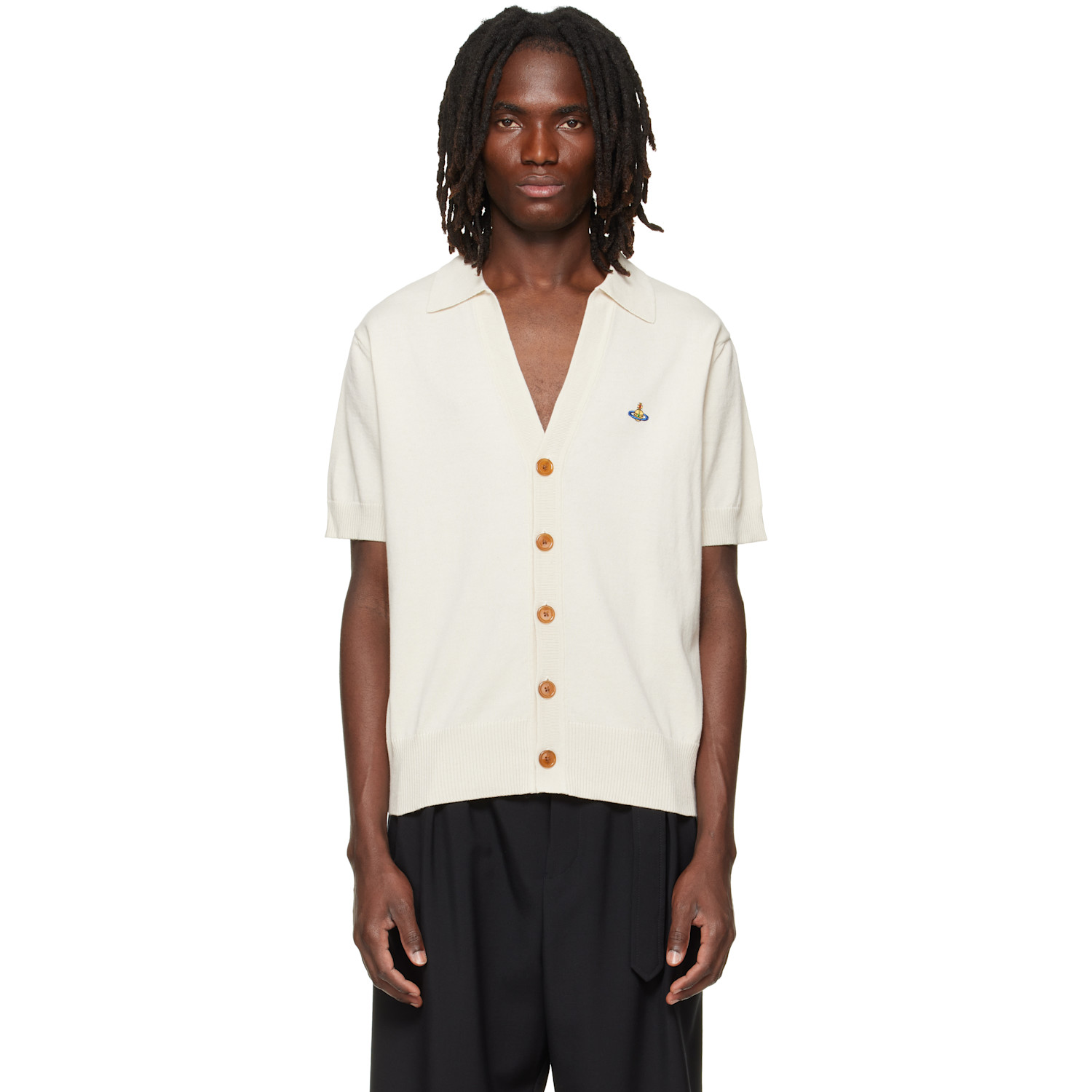 Vivienne Westwood Off-White Polo Cardigan