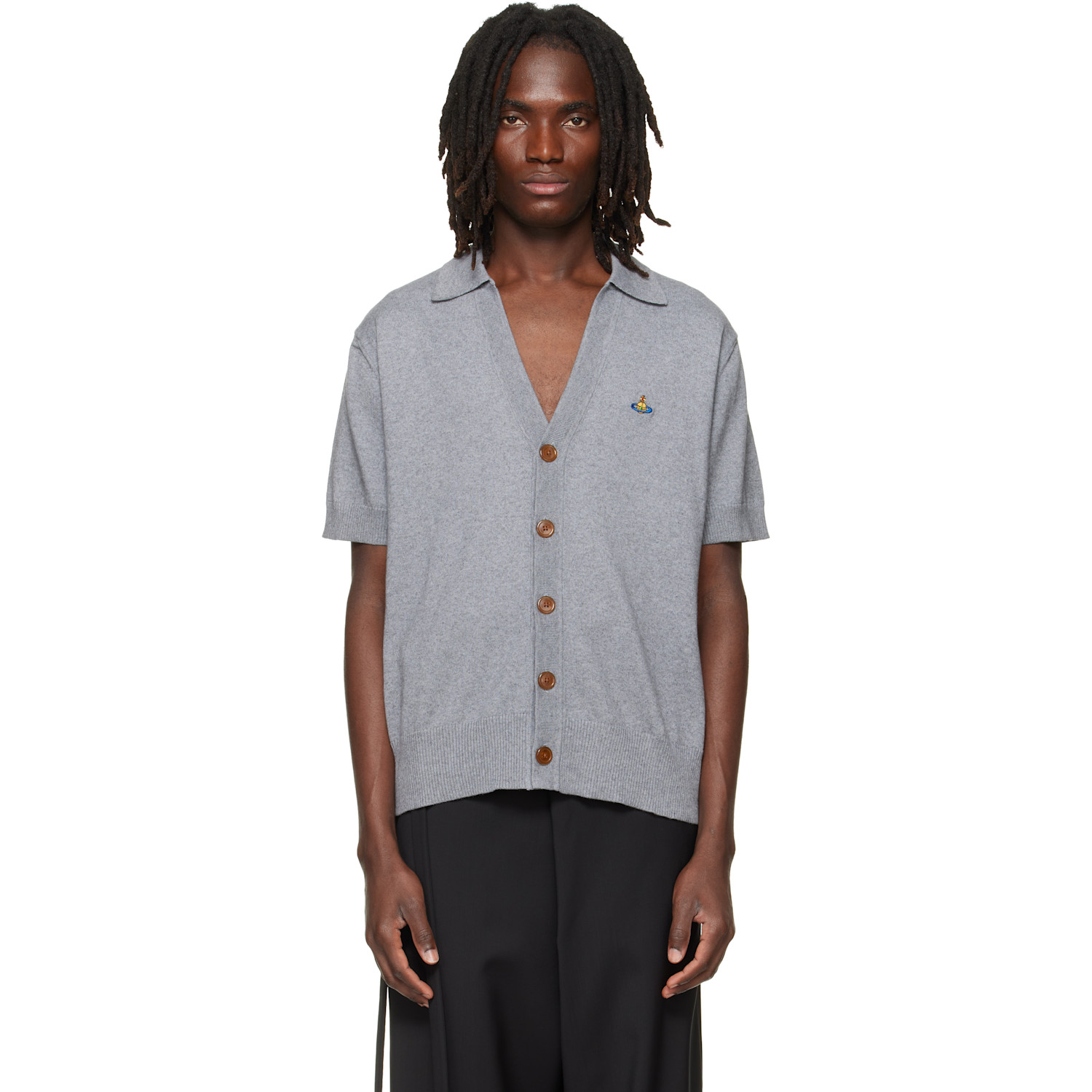 Vivienne Westwood Gray Polo Cardigan