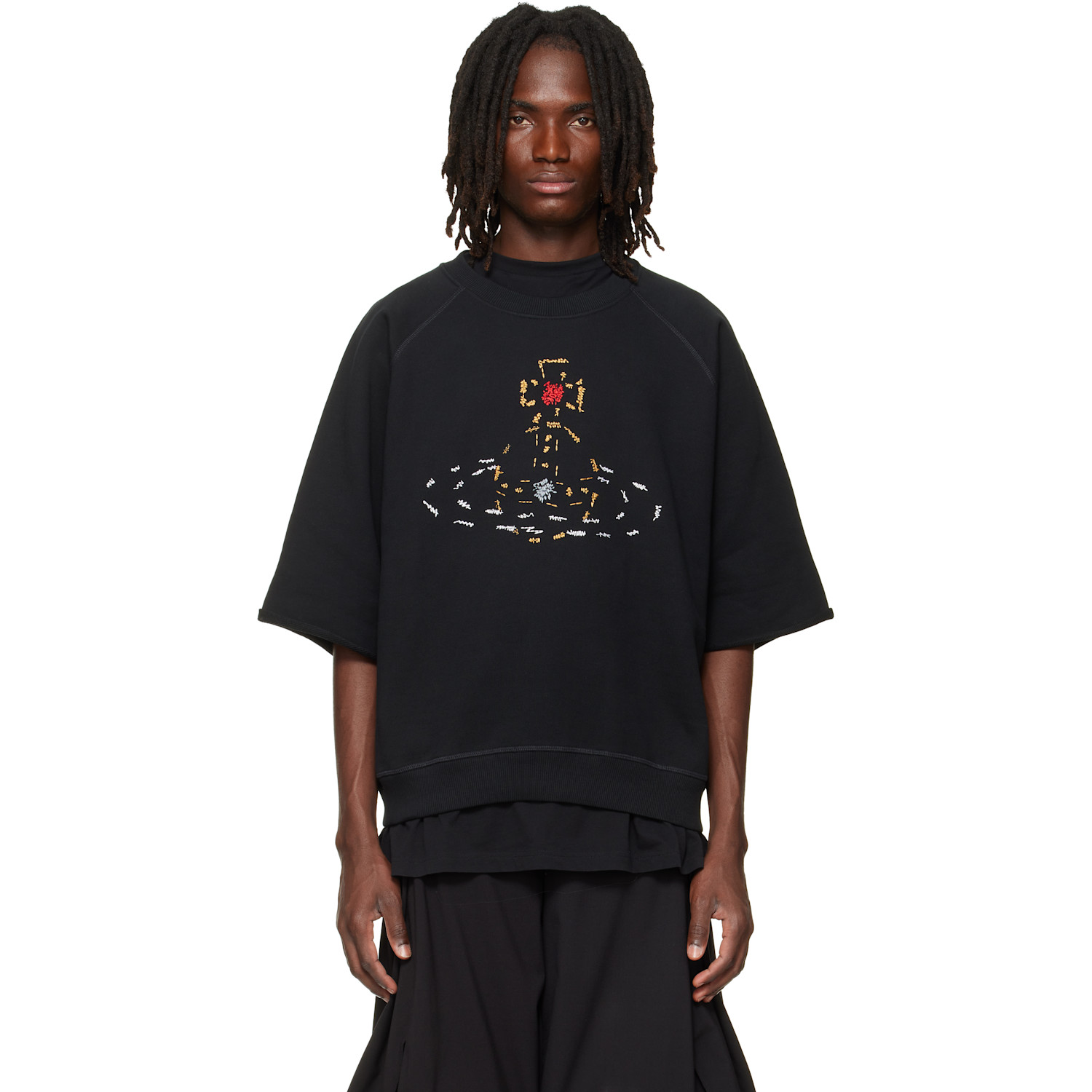 Vivienne Westwood Black Short Sleeve Raglan Sweatshirt