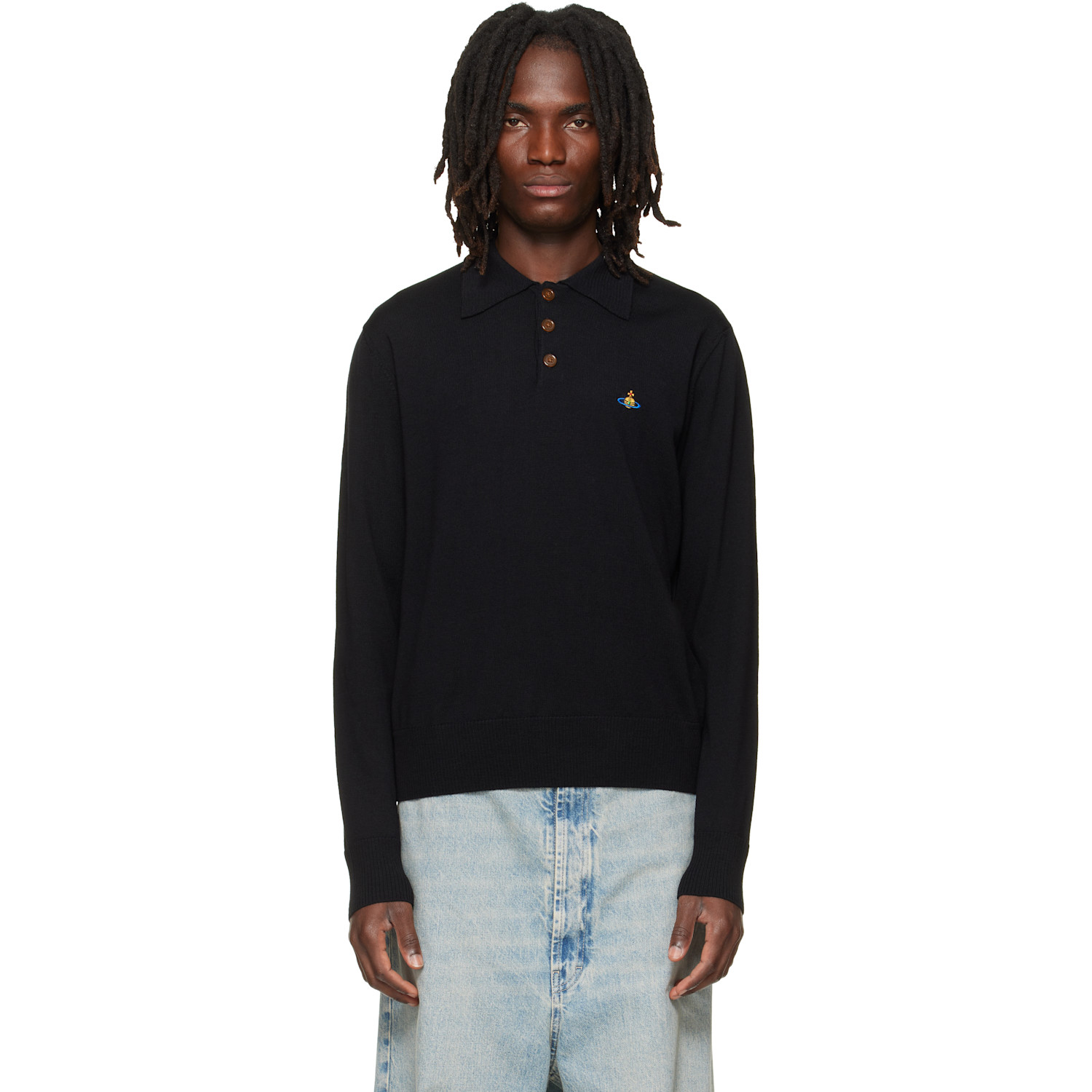 Vivienne Westwood Black Mark L/S Polo
