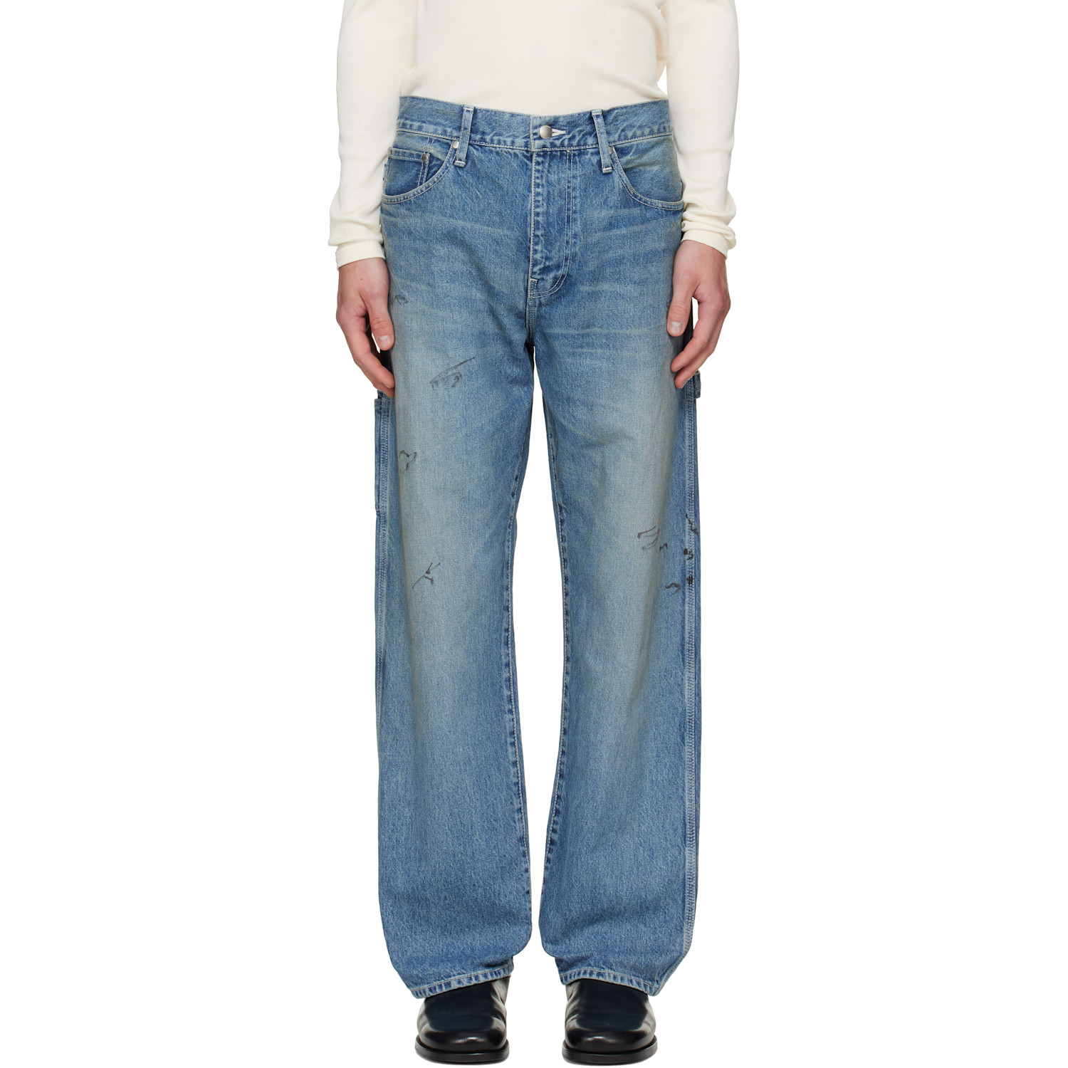 vowels Blue Painter Jeans
