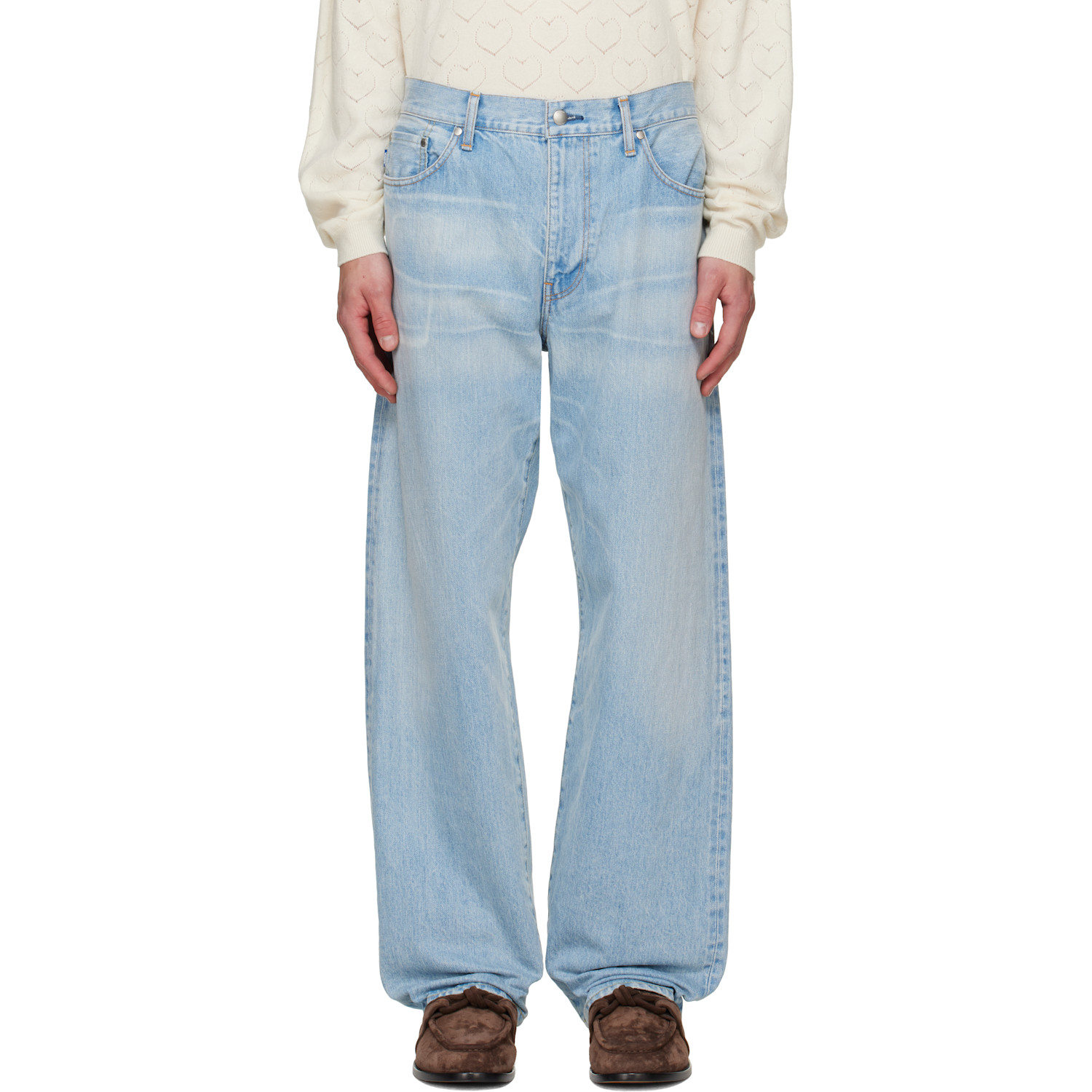 vowels Blue Baggy Jeans