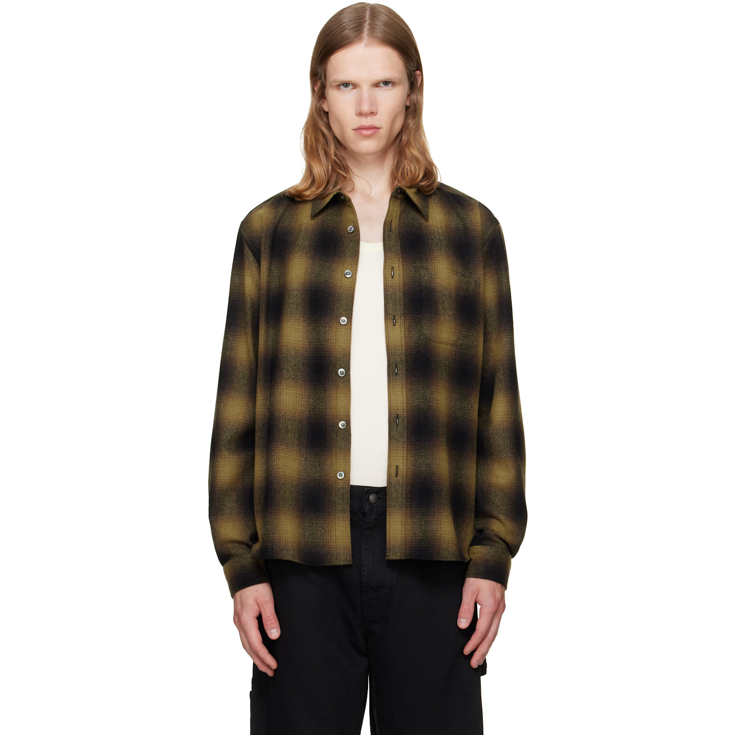vowels Khaki River Shirt