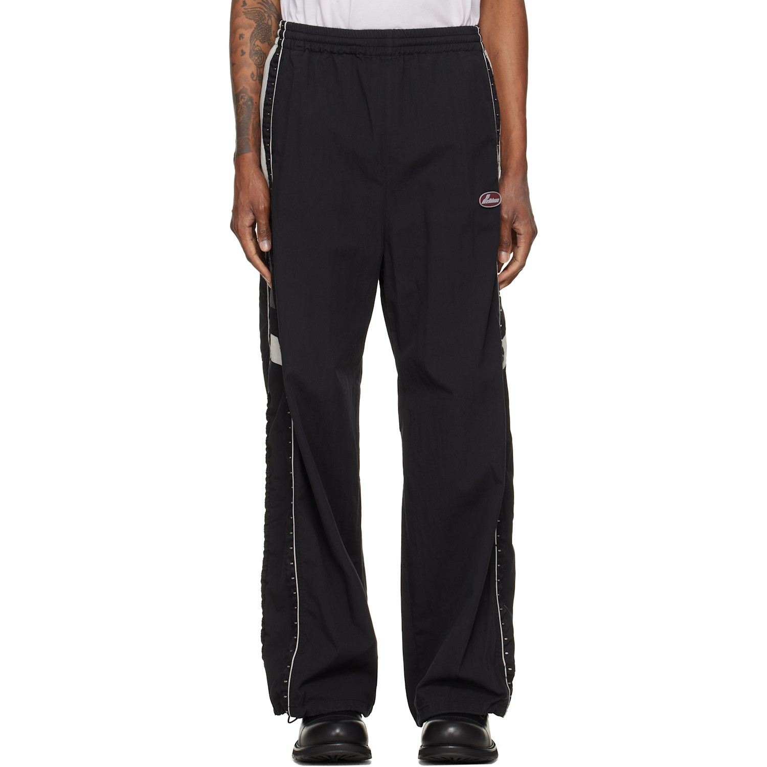 We11done Black Hook & Eye Track Pants