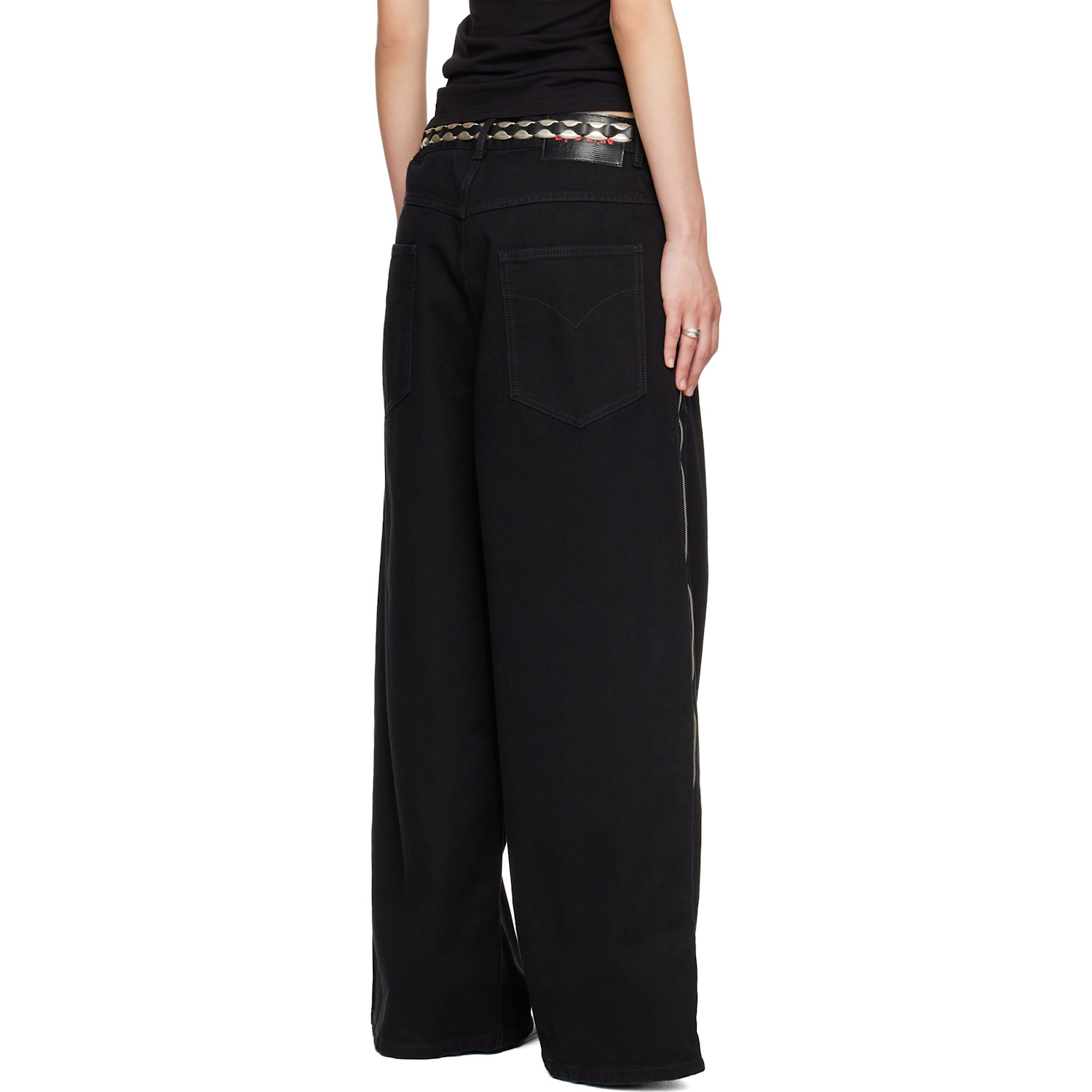  Lu'u Dan Black Side Zip Jeans 
