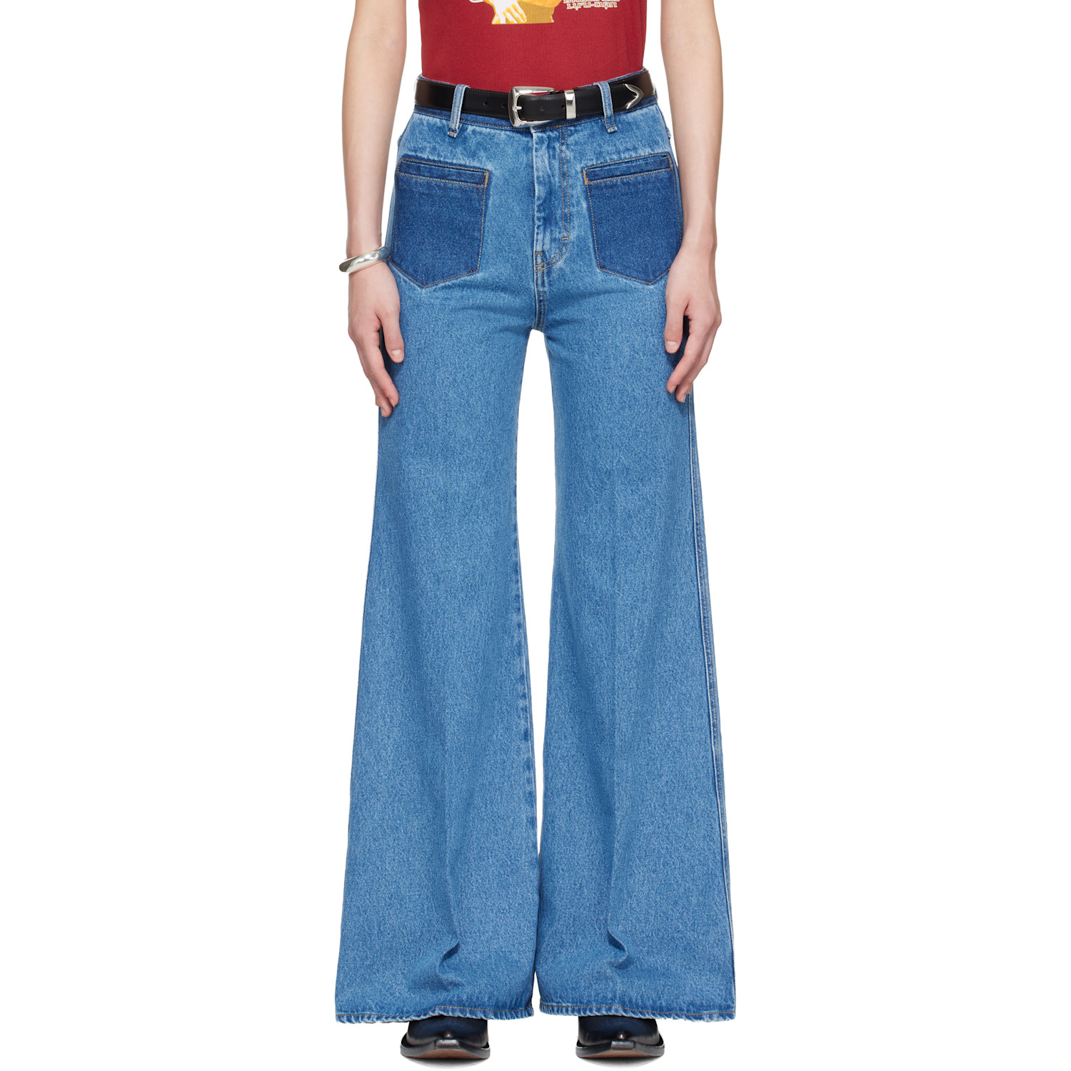 Lu'u Dan Bruce Lee X Lựu Đạn Blue Nocturnal Flare Jeans