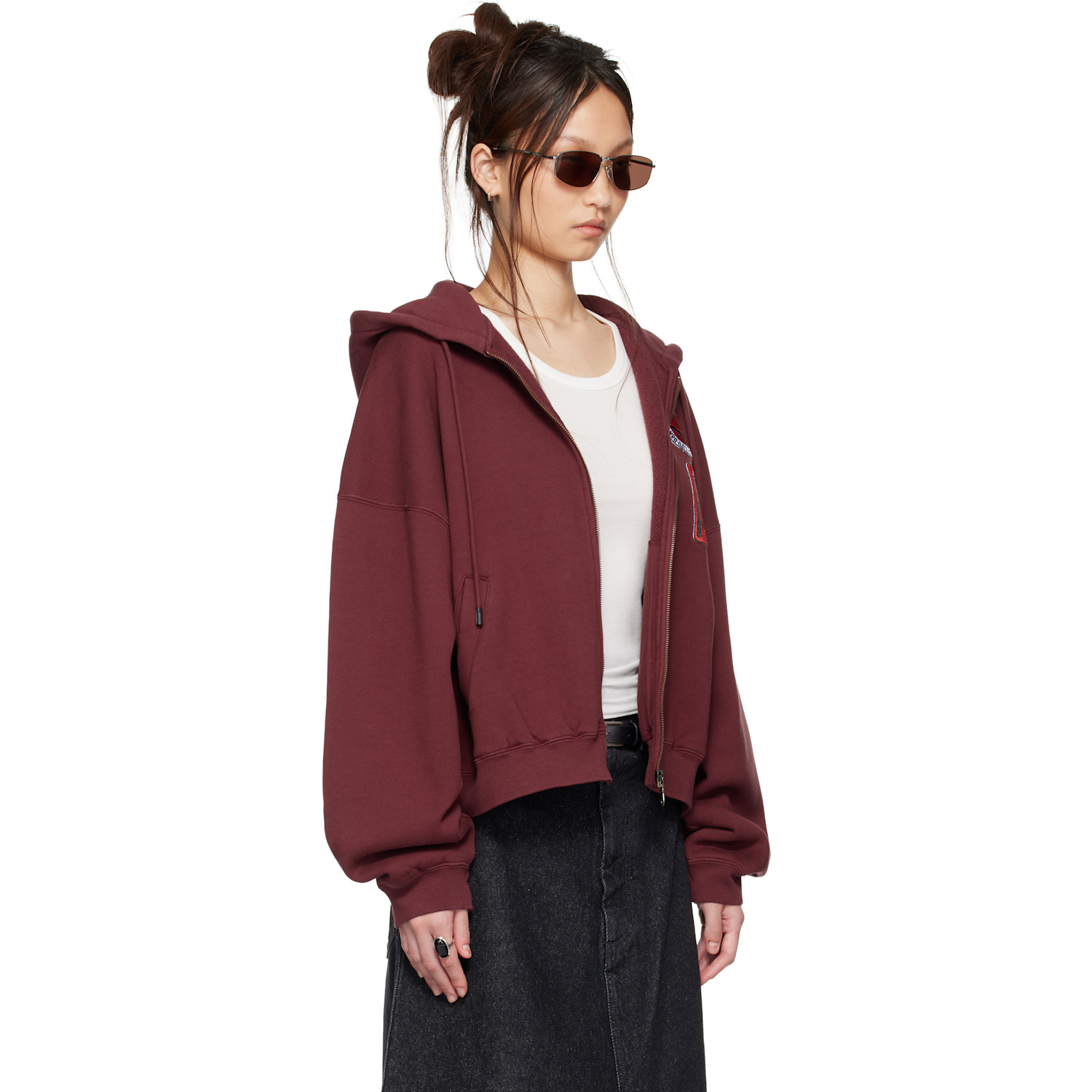  Lu'u Dan Bruce Lee X LỰu ĐẠn Burgundy Zip Hoodie 