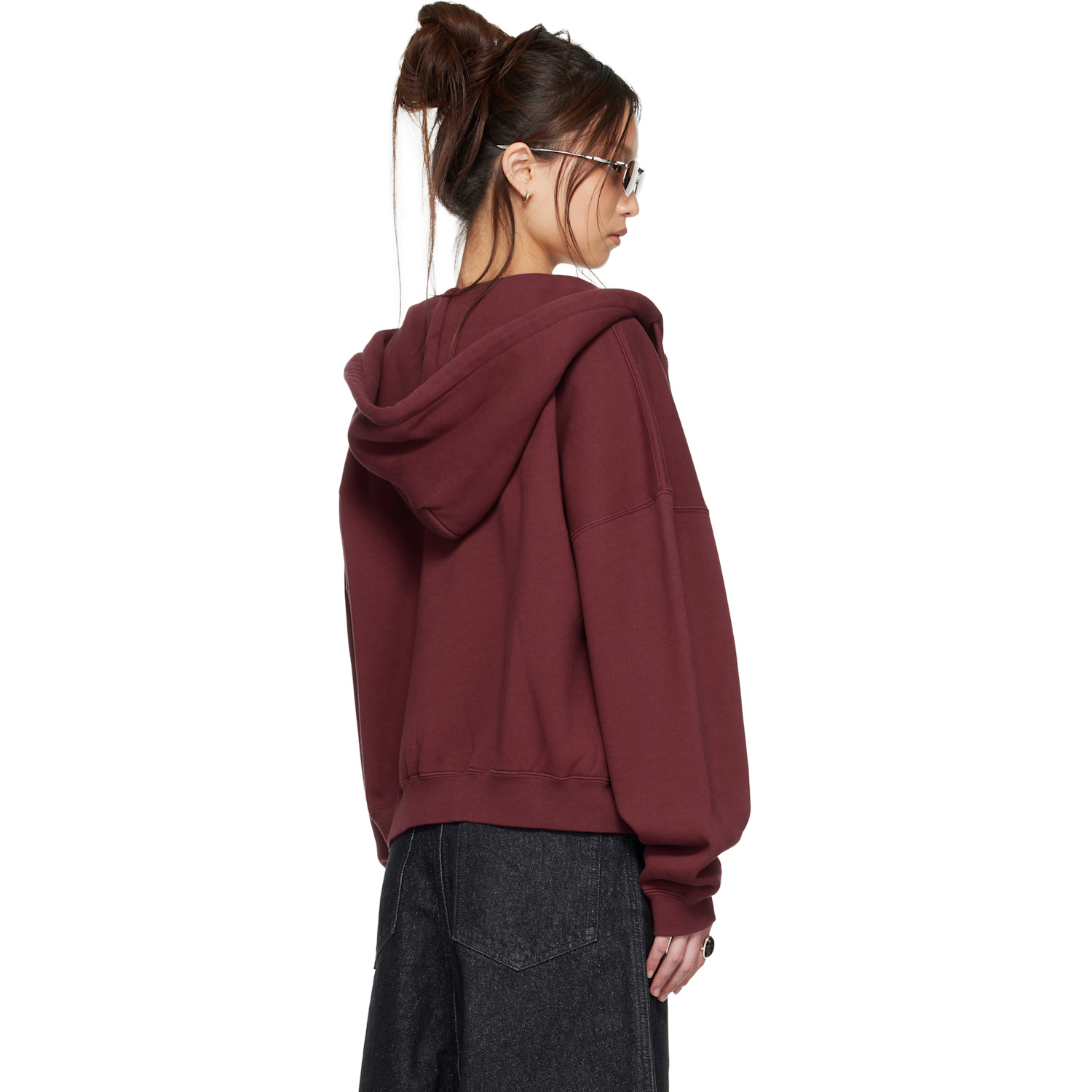  Lu'u Dan Bruce Lee X LỰu ĐẠn Burgundy Zip Hoodie 