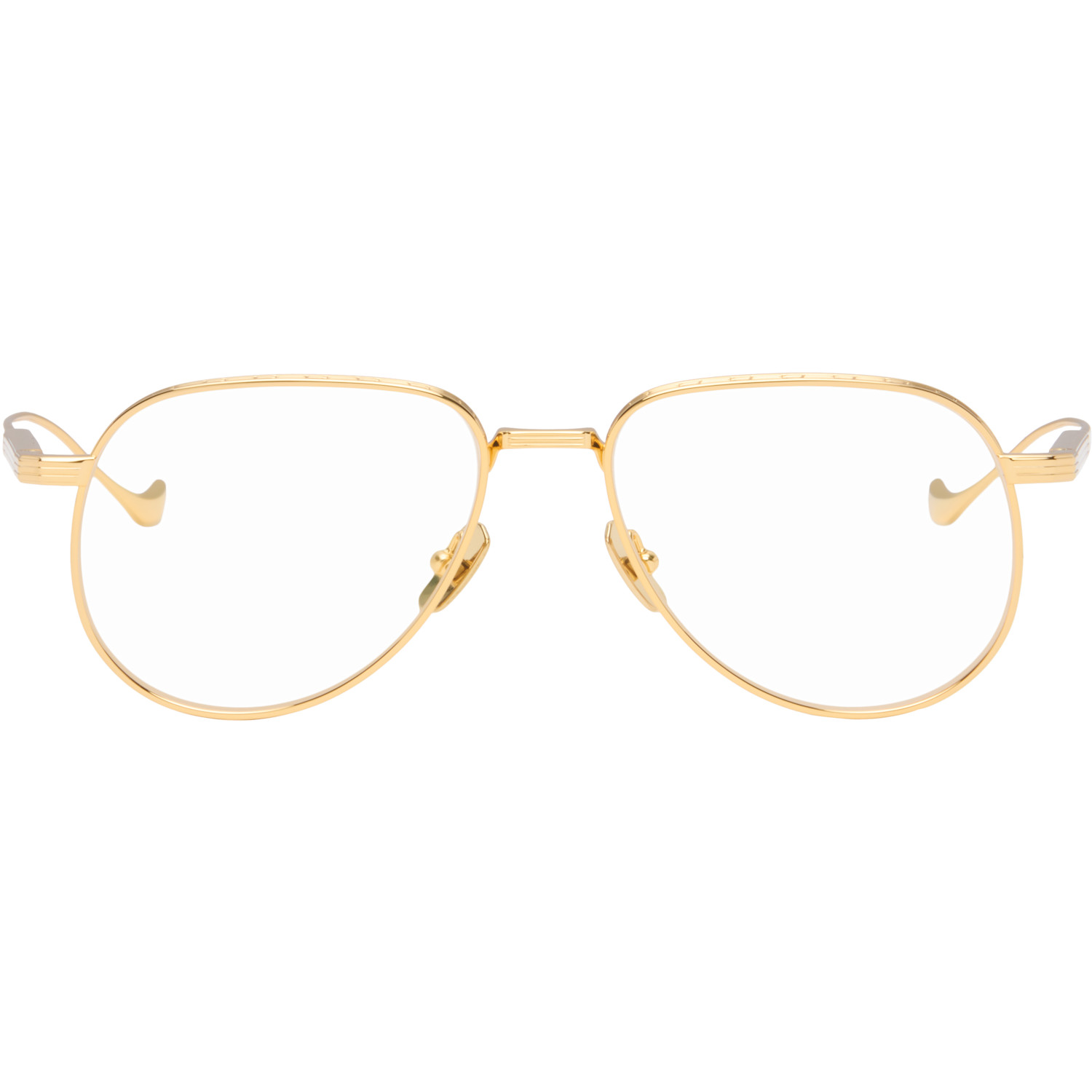 Cutler and Gross Gold Pembroke 1429 Aviator Optical Glsases
