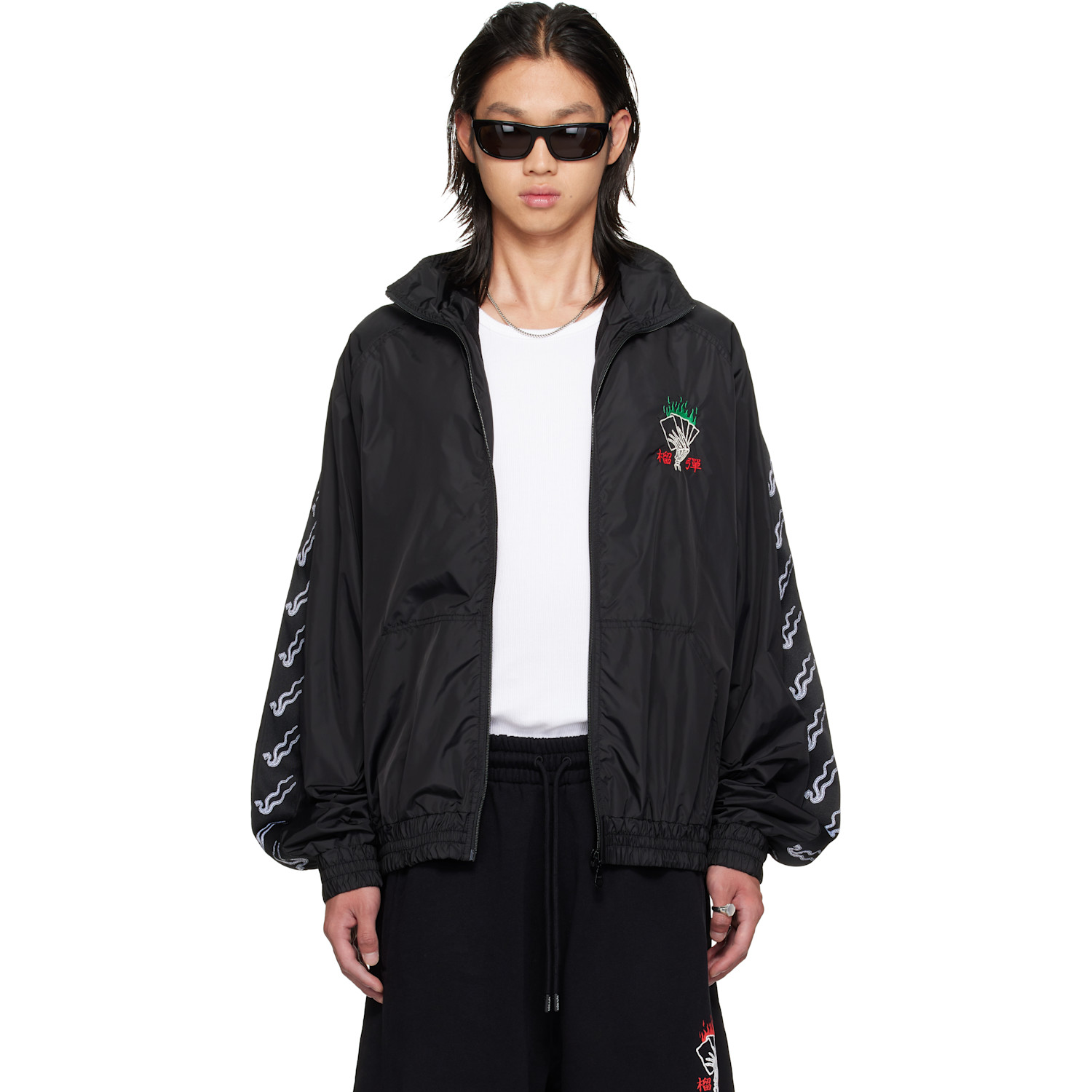 LU'U DAN Black Blacklisted LD Windbreaker Jacket