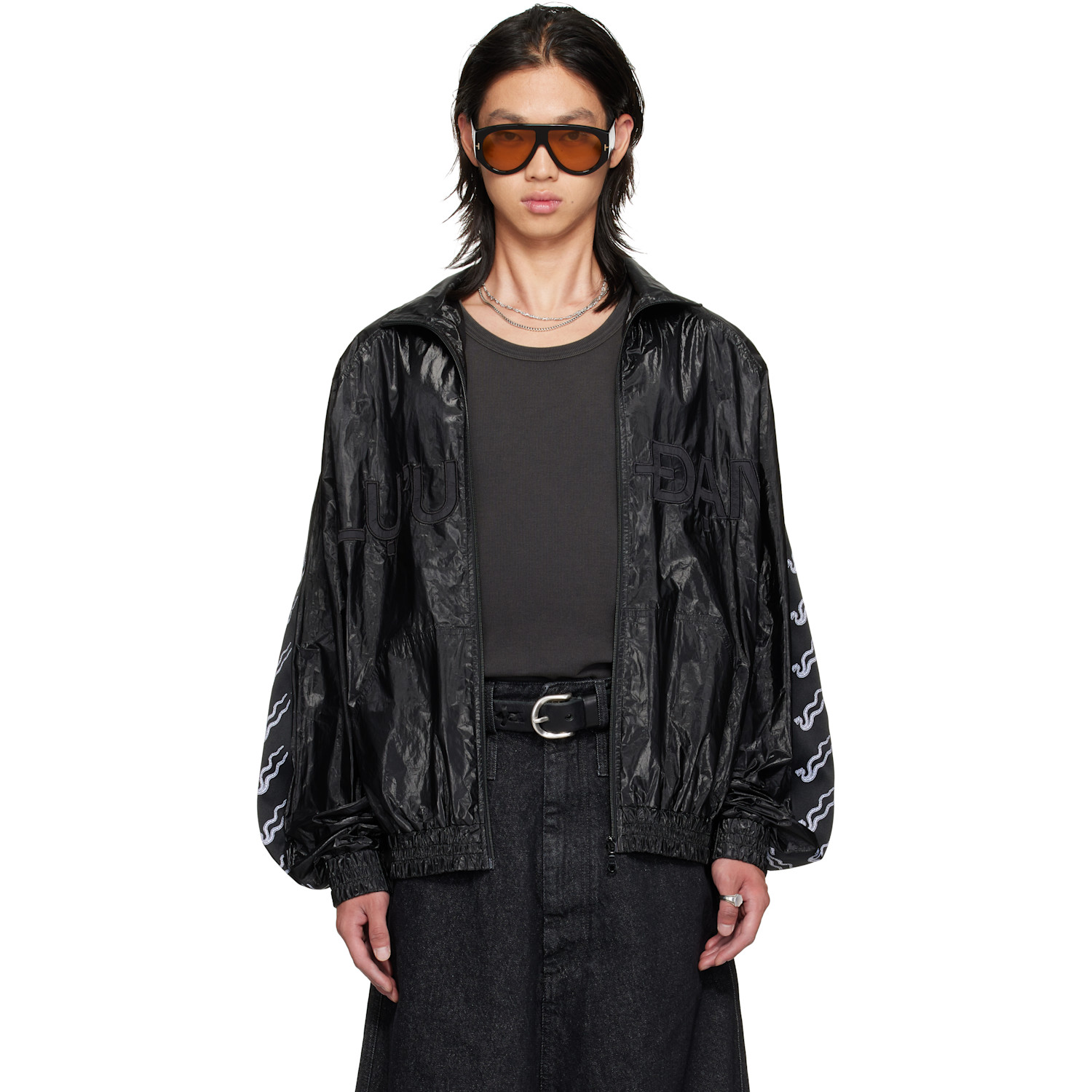 LU'U DAN Black LD Windbreaker Jacket