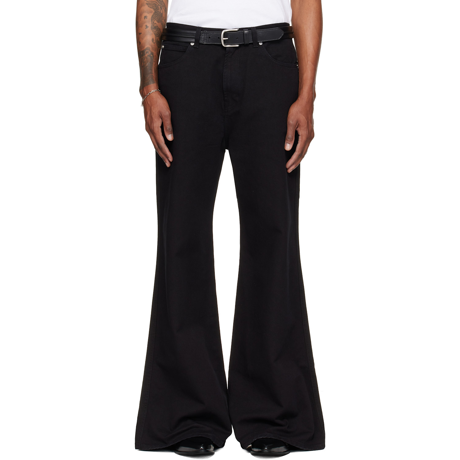 LU'U DAN Black Denim Phat Jeans