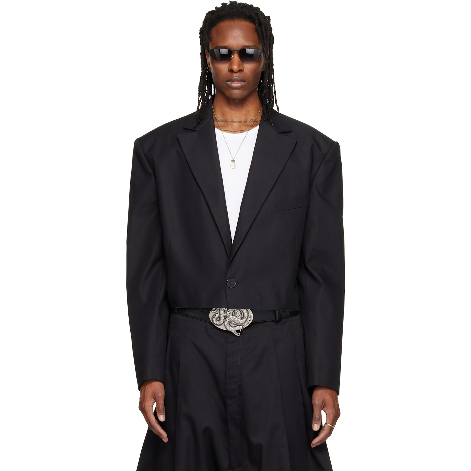 LU'U DAN Black Slashed Blazer
