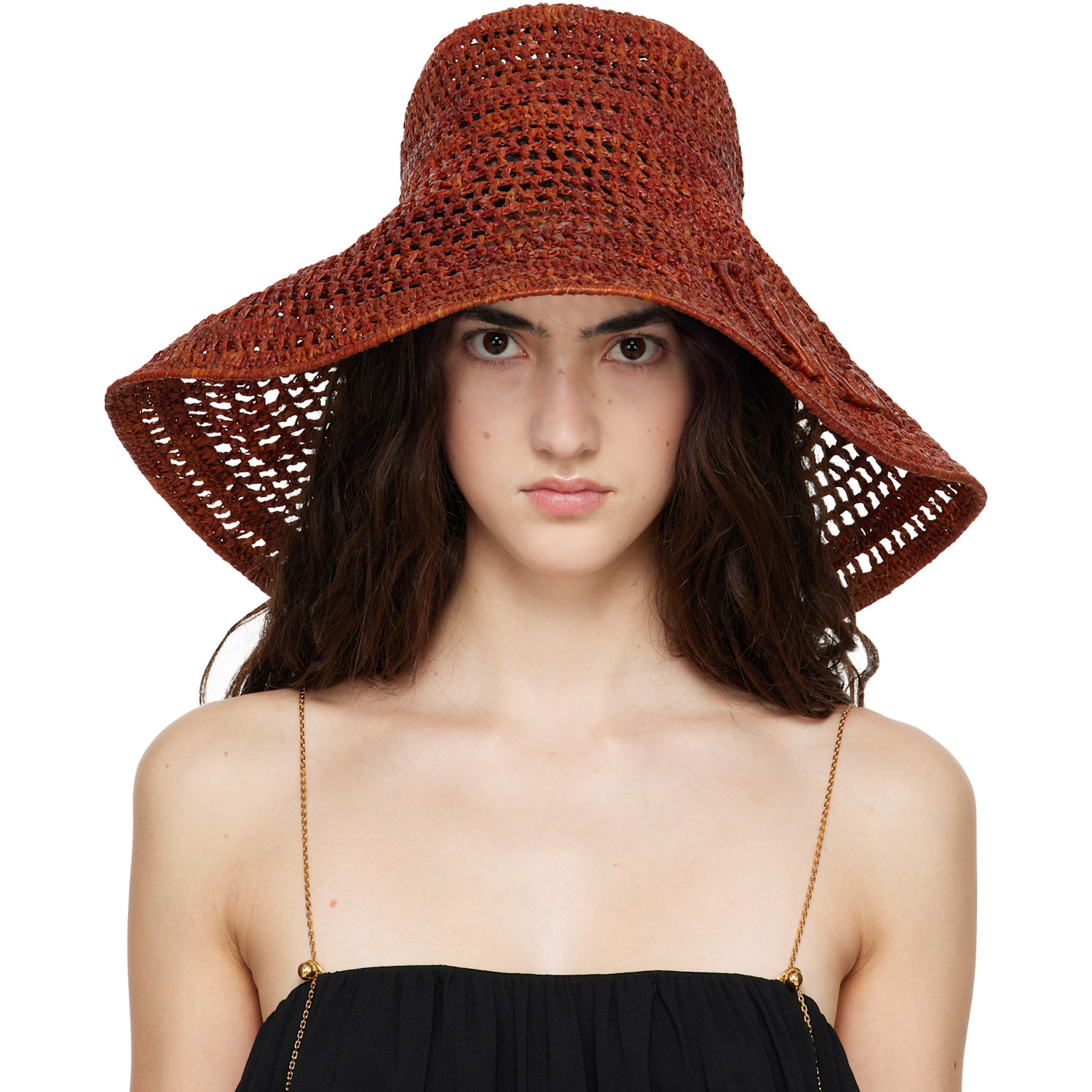 Chloé Brown 'The Chloé Raffia Capeline' Beach Hat