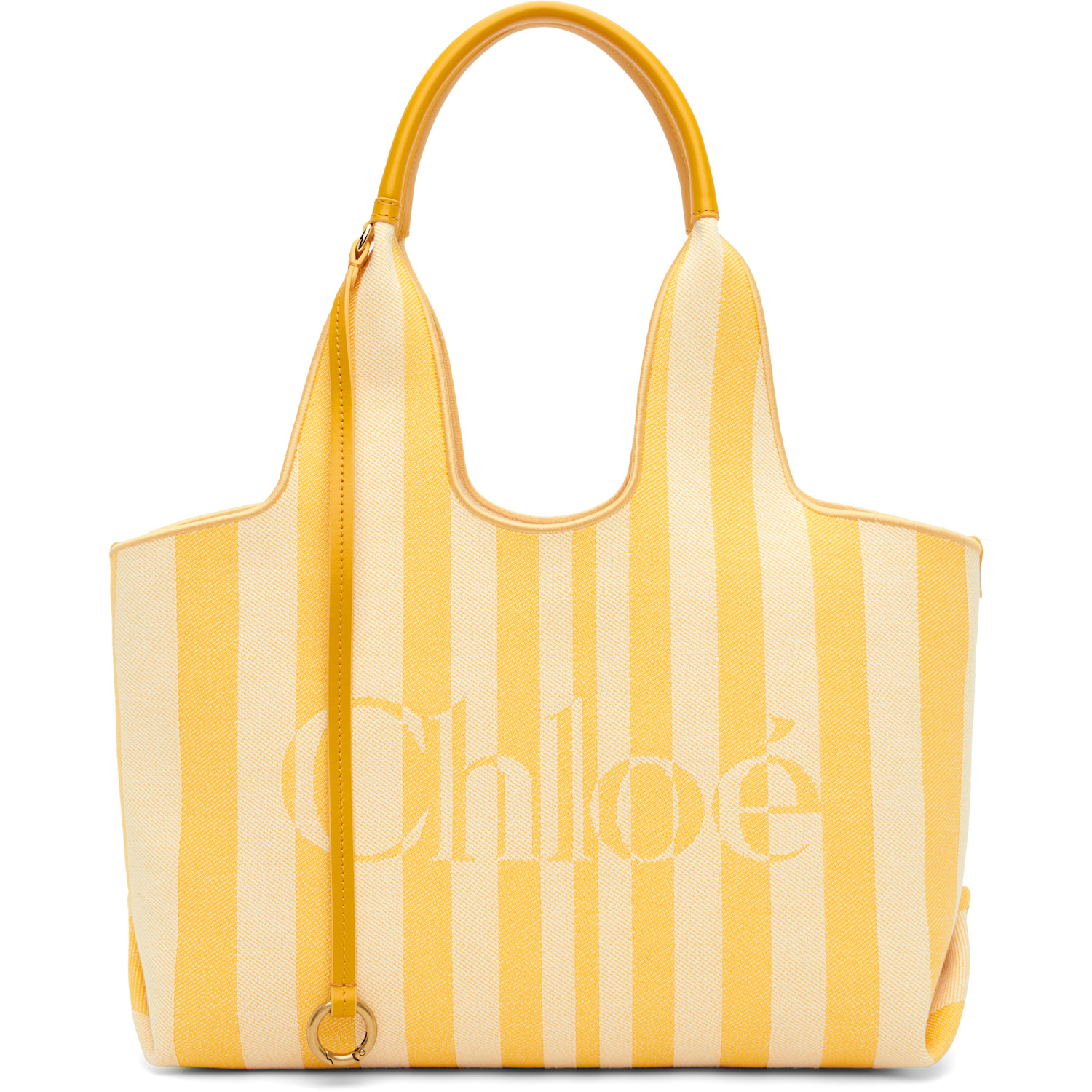 Chloé Yellow ' Stripy' East-west Tote