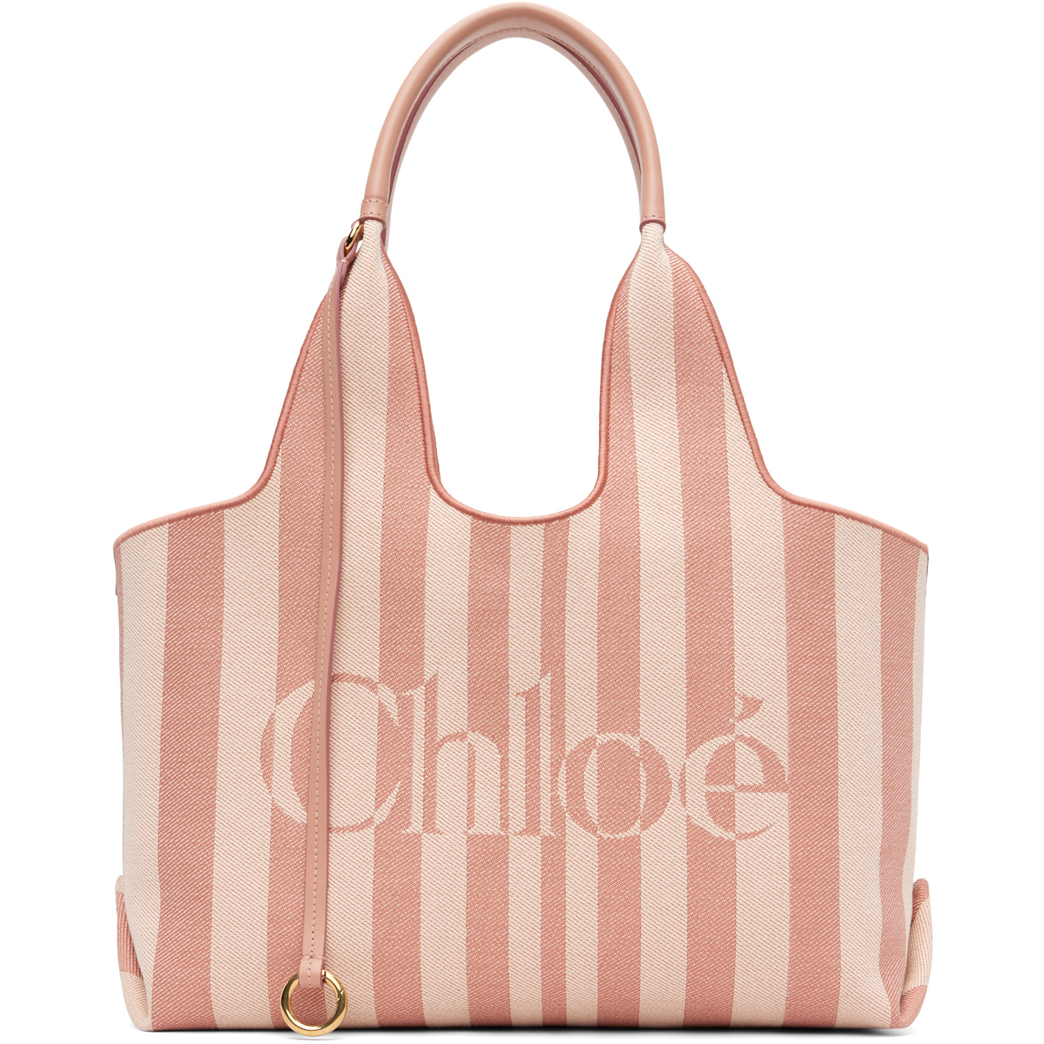 Chloé Pink 'Chloé Stripy' East-West Tote