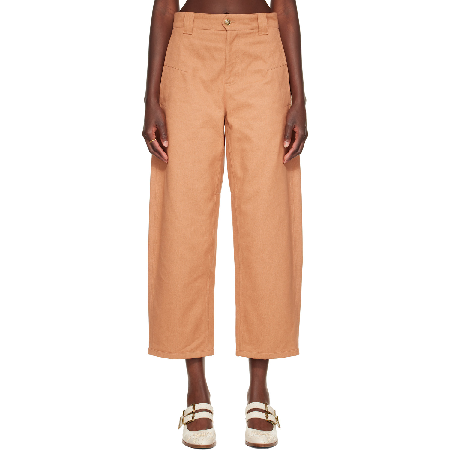 Chloé Beige Barrel Jeans