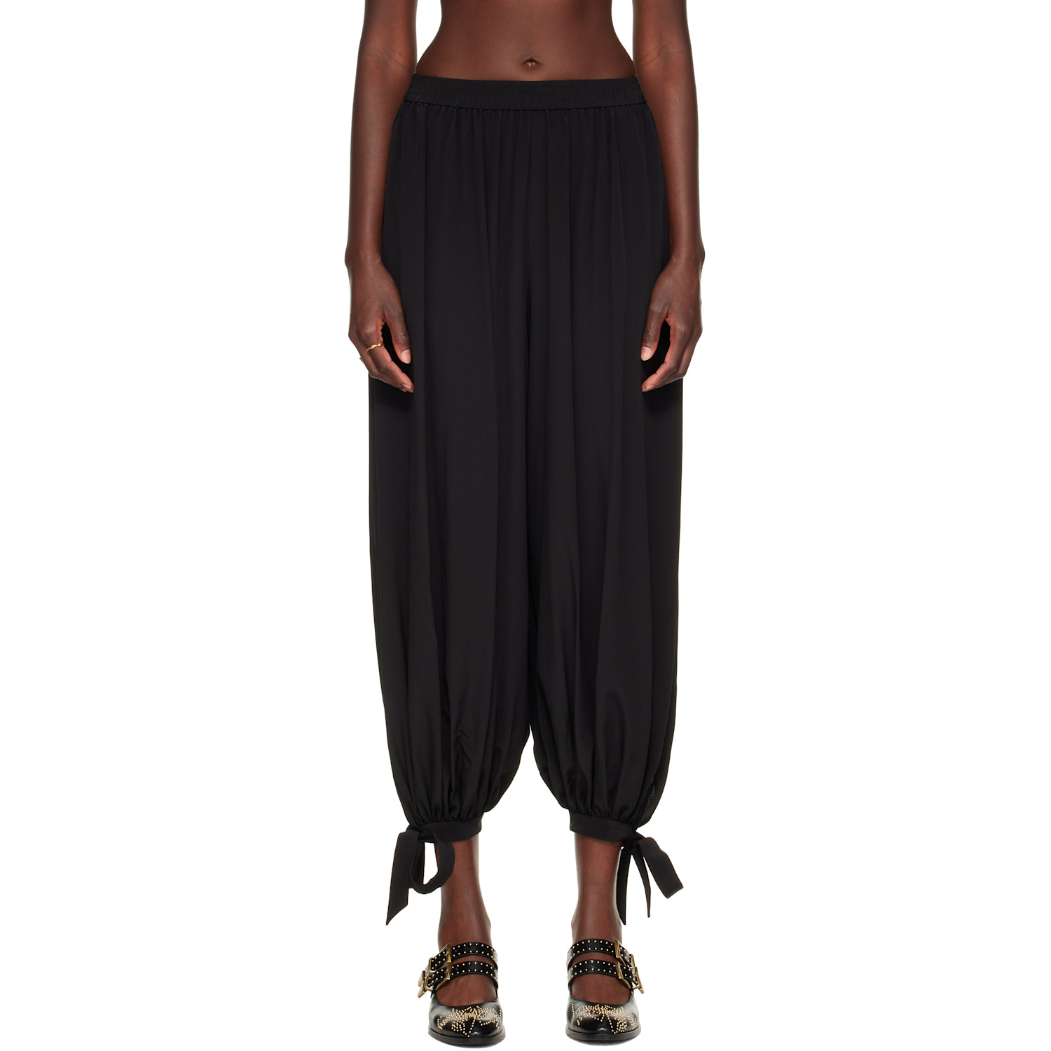 Chloé Black Fluid Pleated Trousers