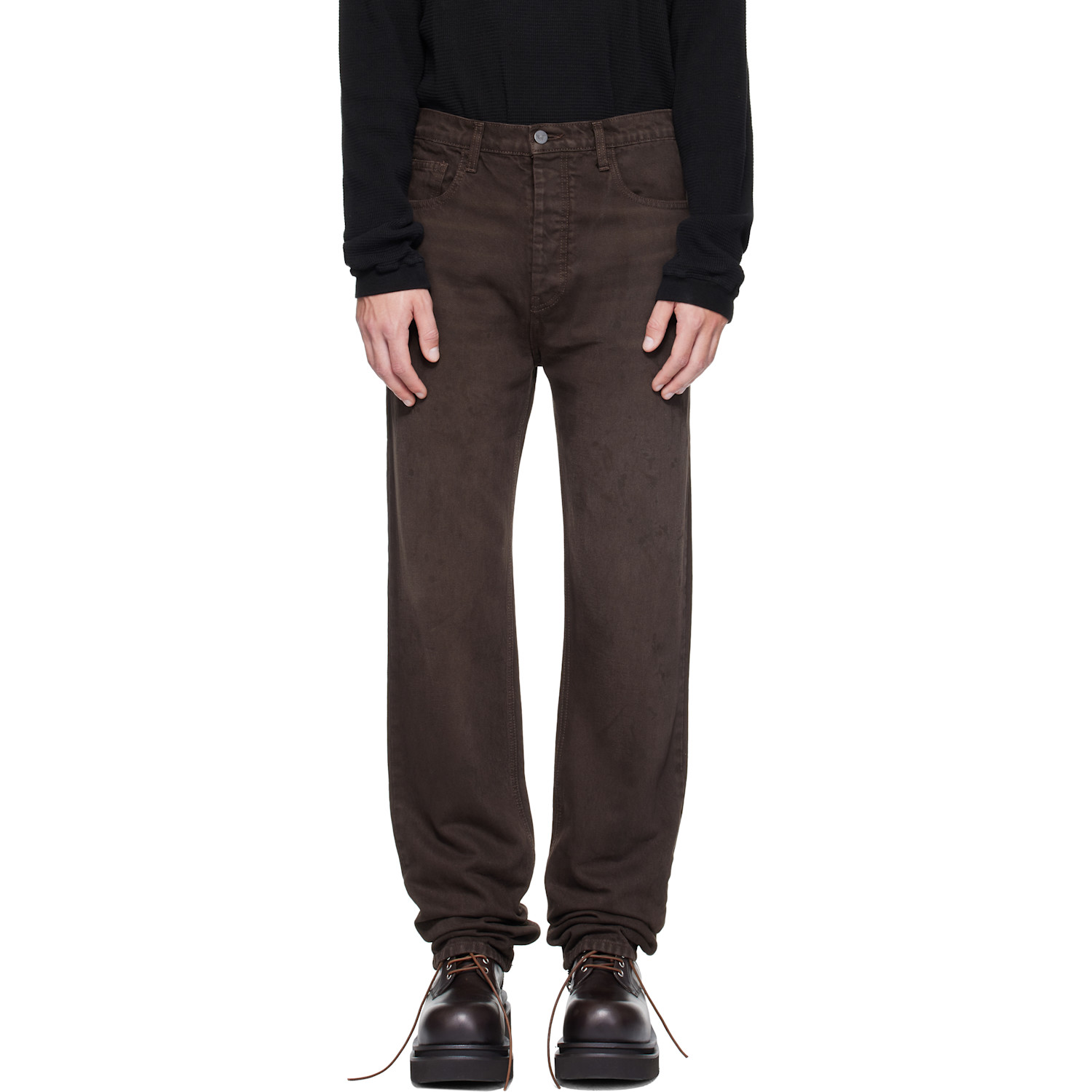 ALEXANDER DIGENOVA Brown Painter Jeans