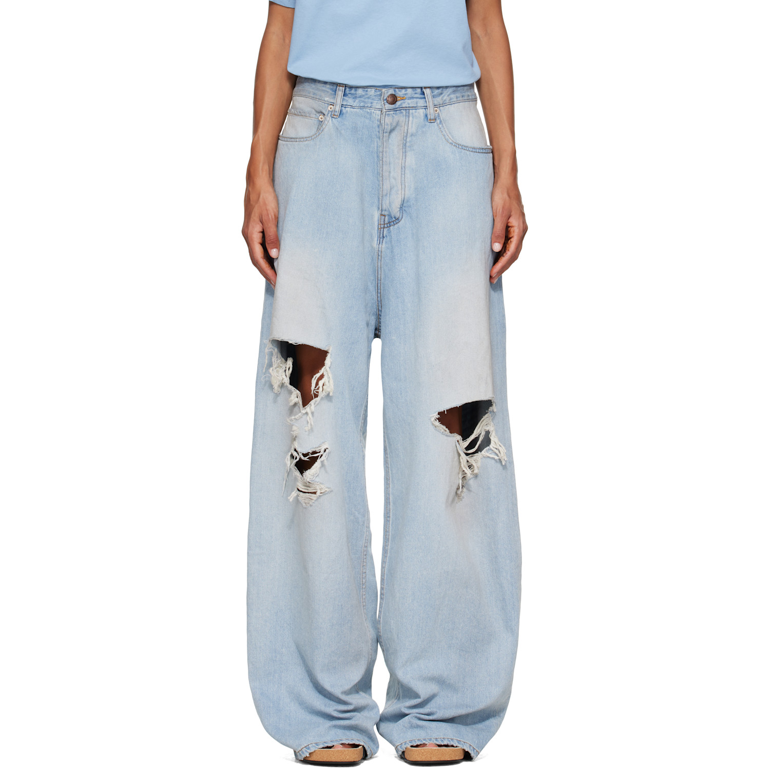 Balenciaga Blue Baggy Jeans