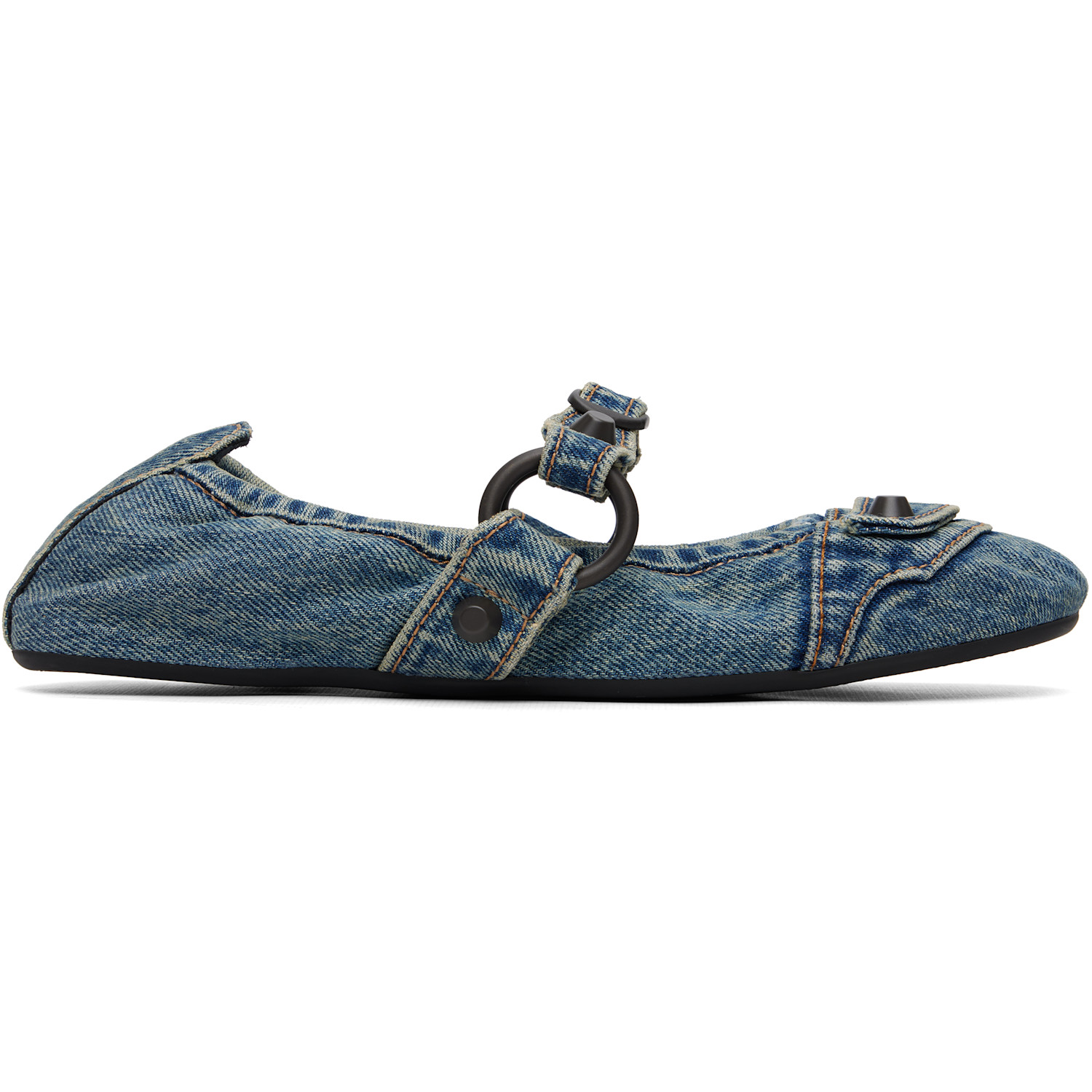 Balenciaga Blue City Ballerina Flats