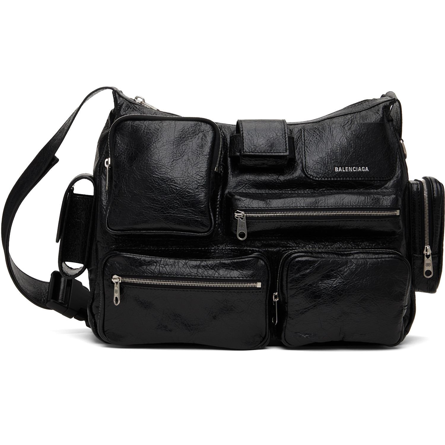 Balenciaga Black Superbusy Messenger Bag