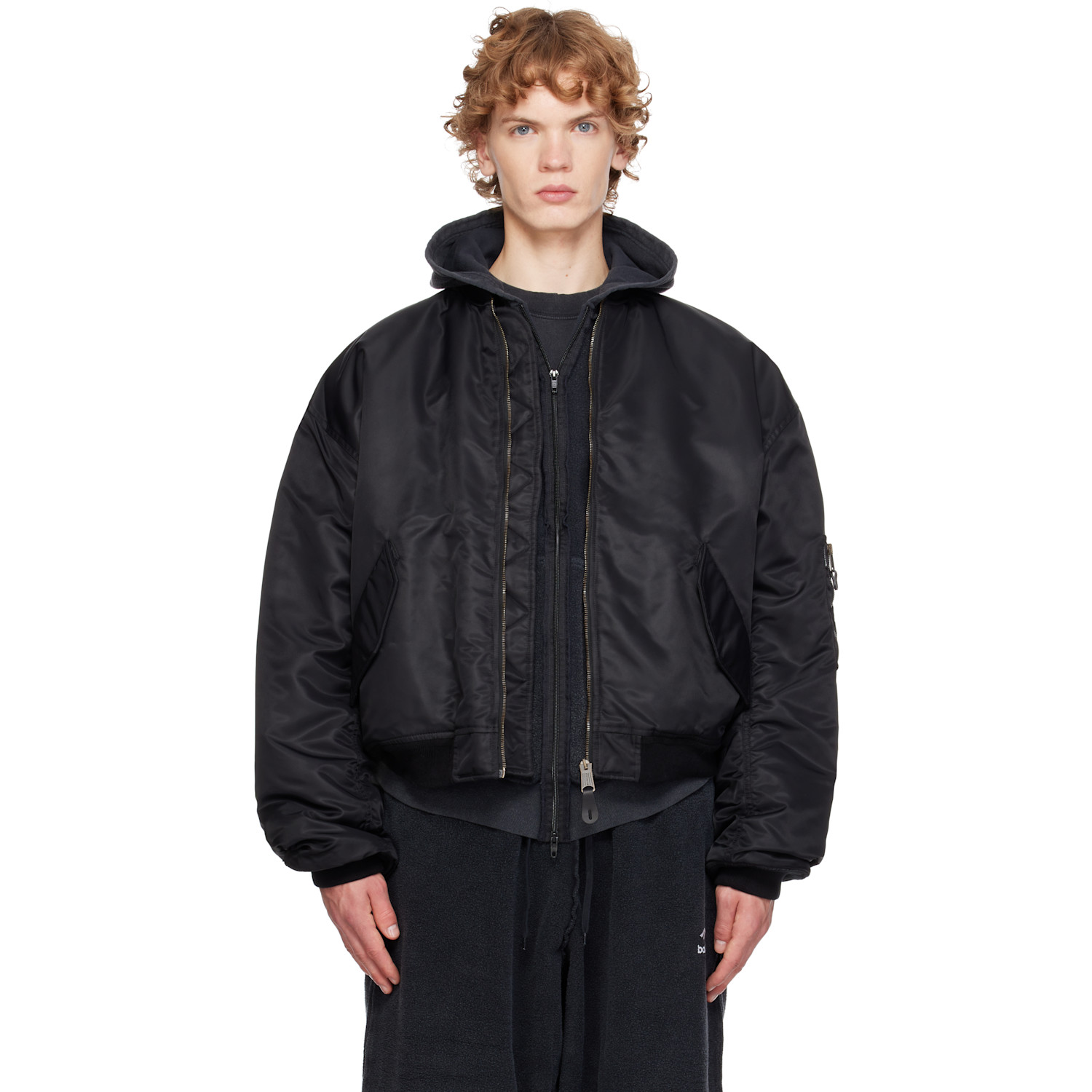 Balenciaga Black Standard Bomber Jacket