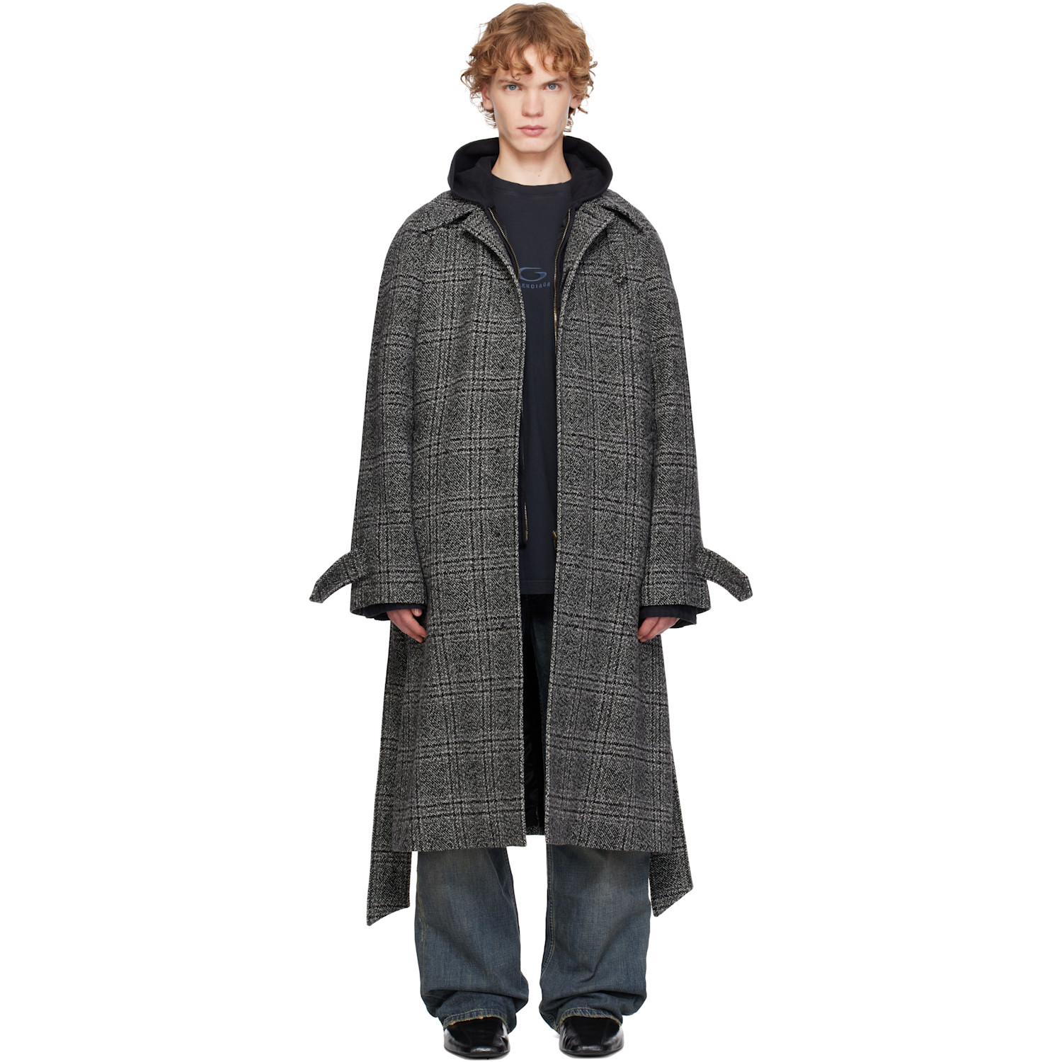Balenciaga Gray Raglan Coat