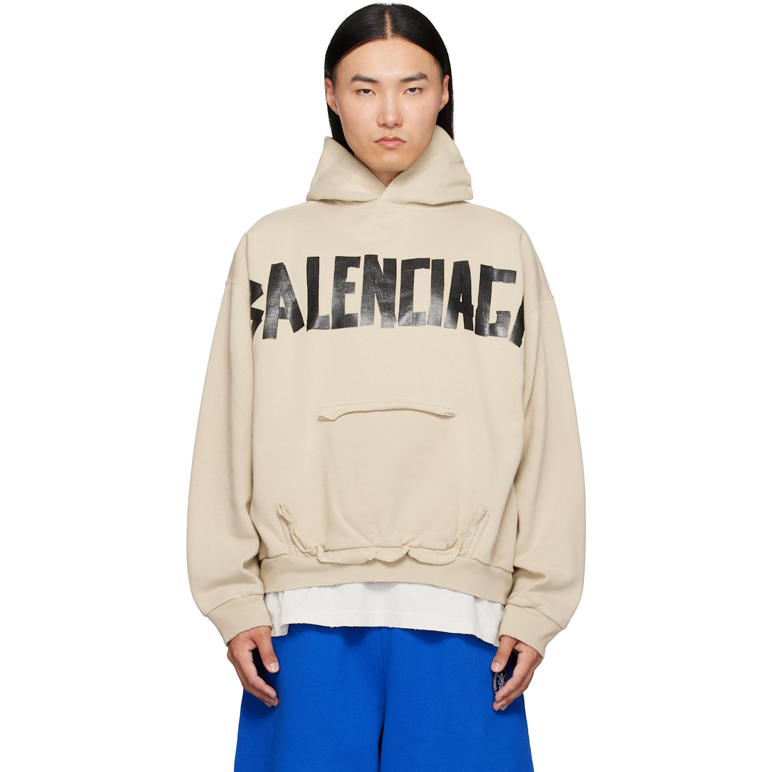 Balenciaga Beige Tape Hoodie