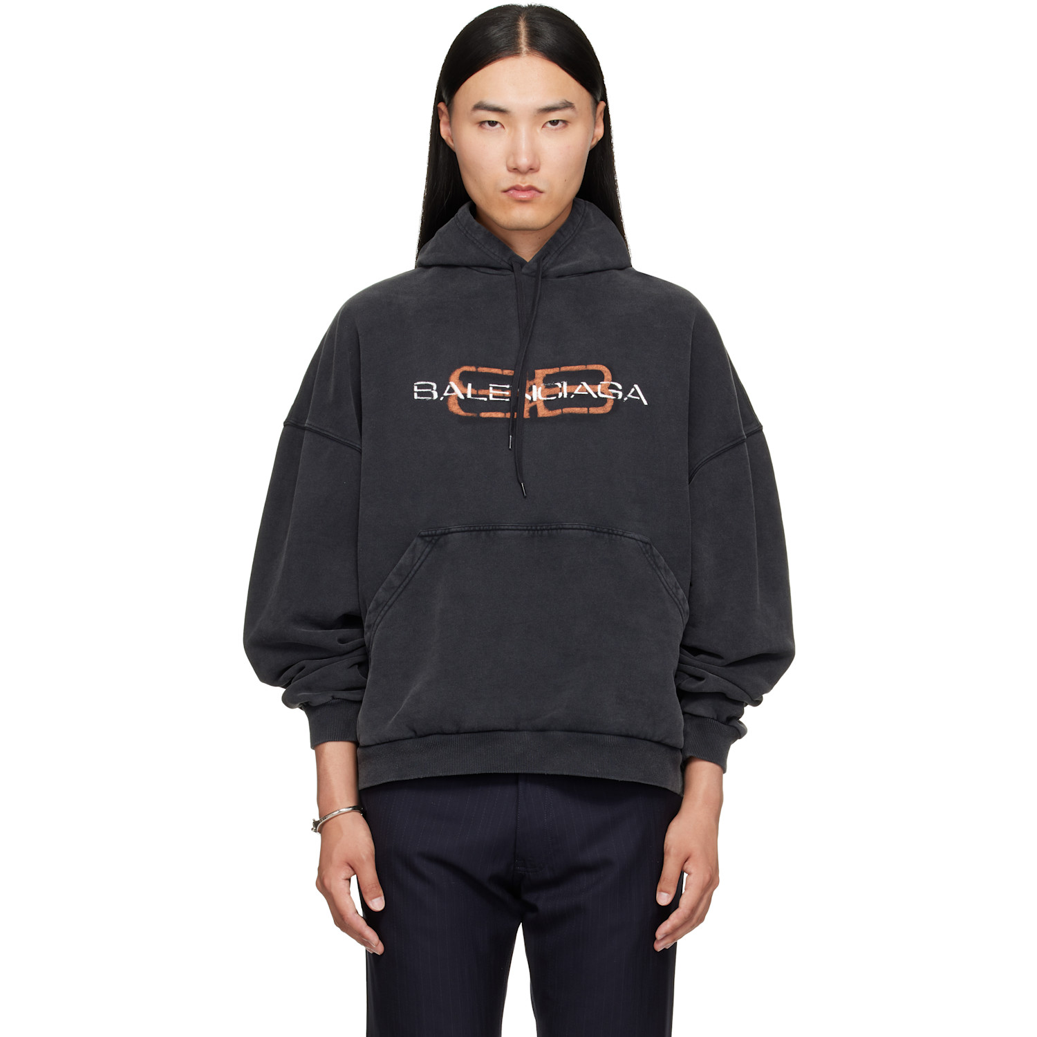 Balenciaga Black BB Stencil Hoodie