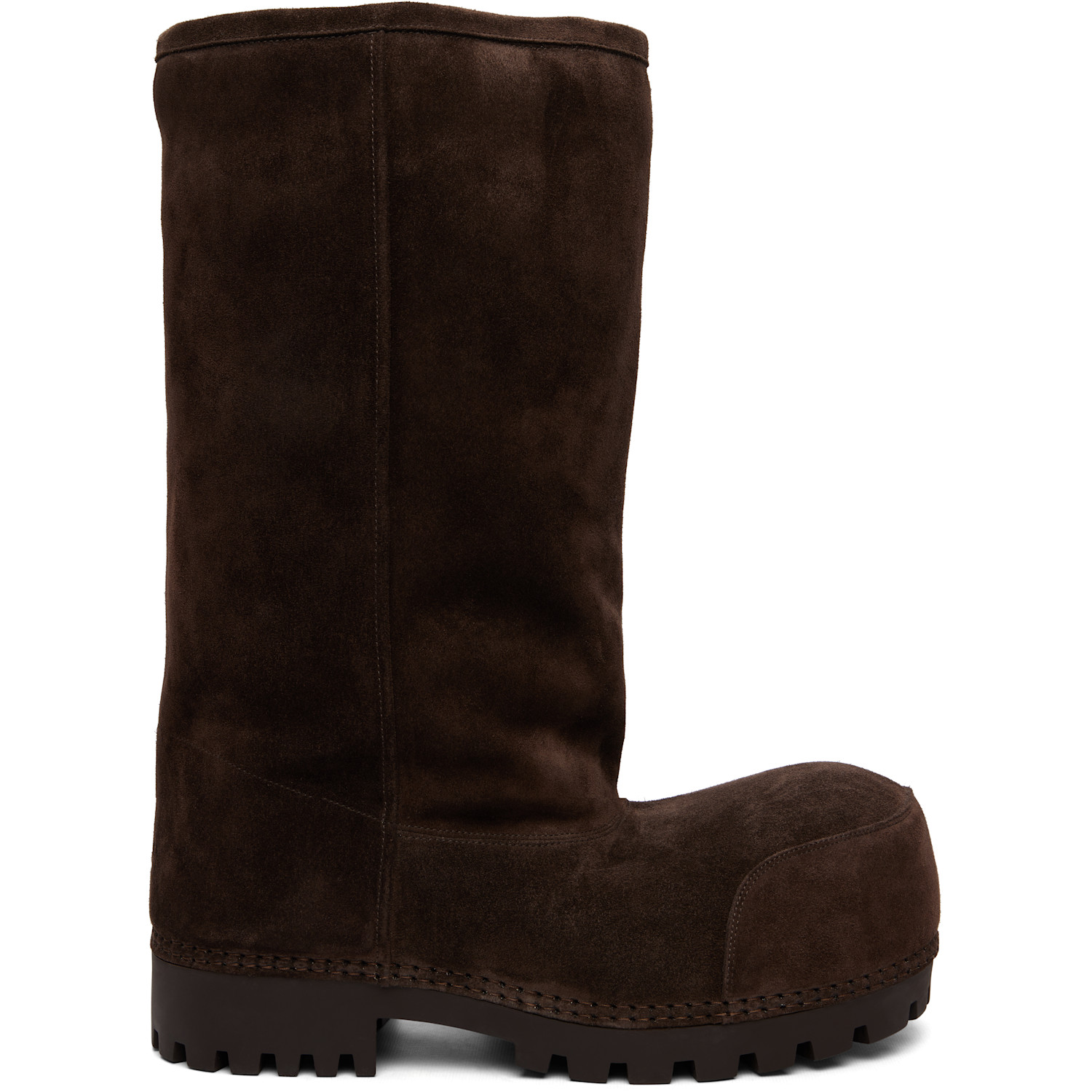 Balenciaga Brown Alaska Fur High Boots