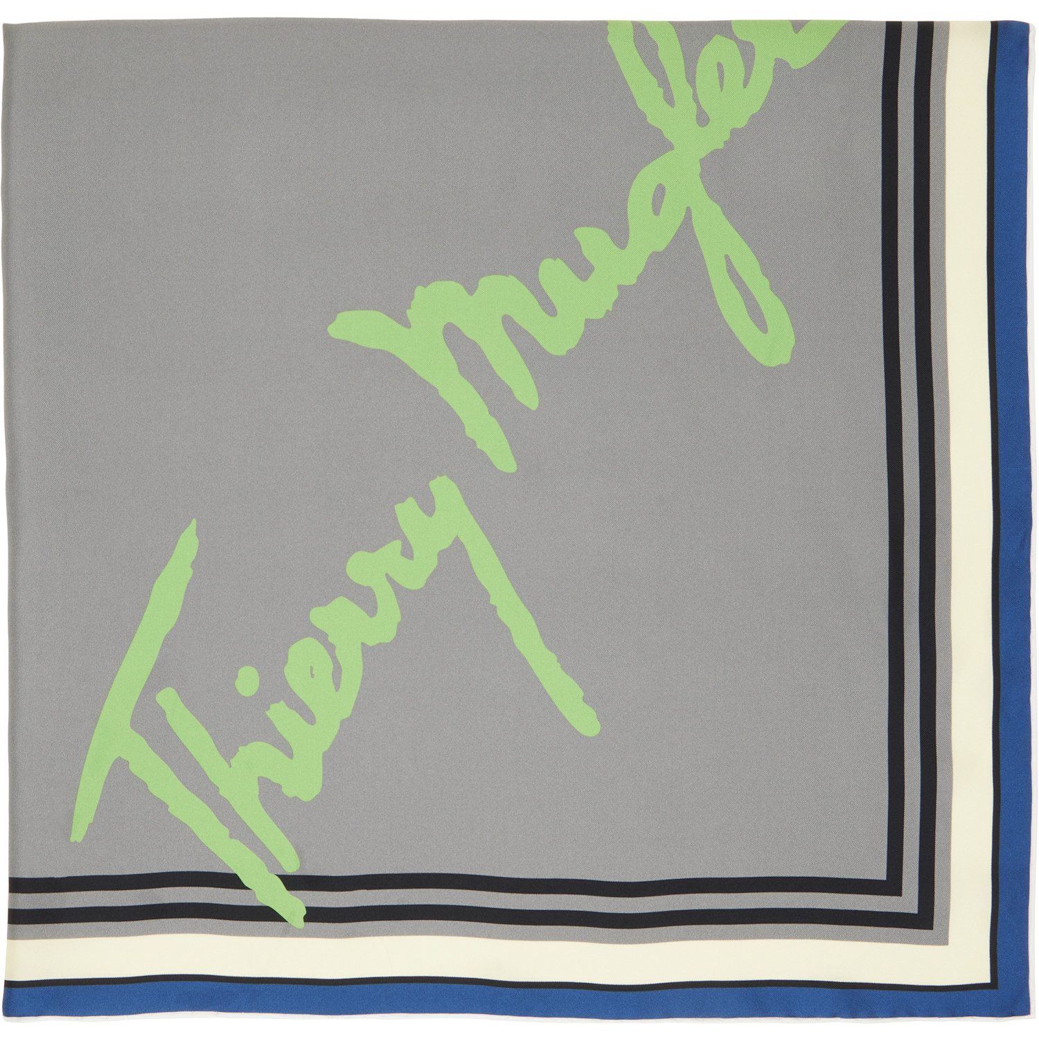Mugler Gray 'Thierry Mugler' Signature Scarf