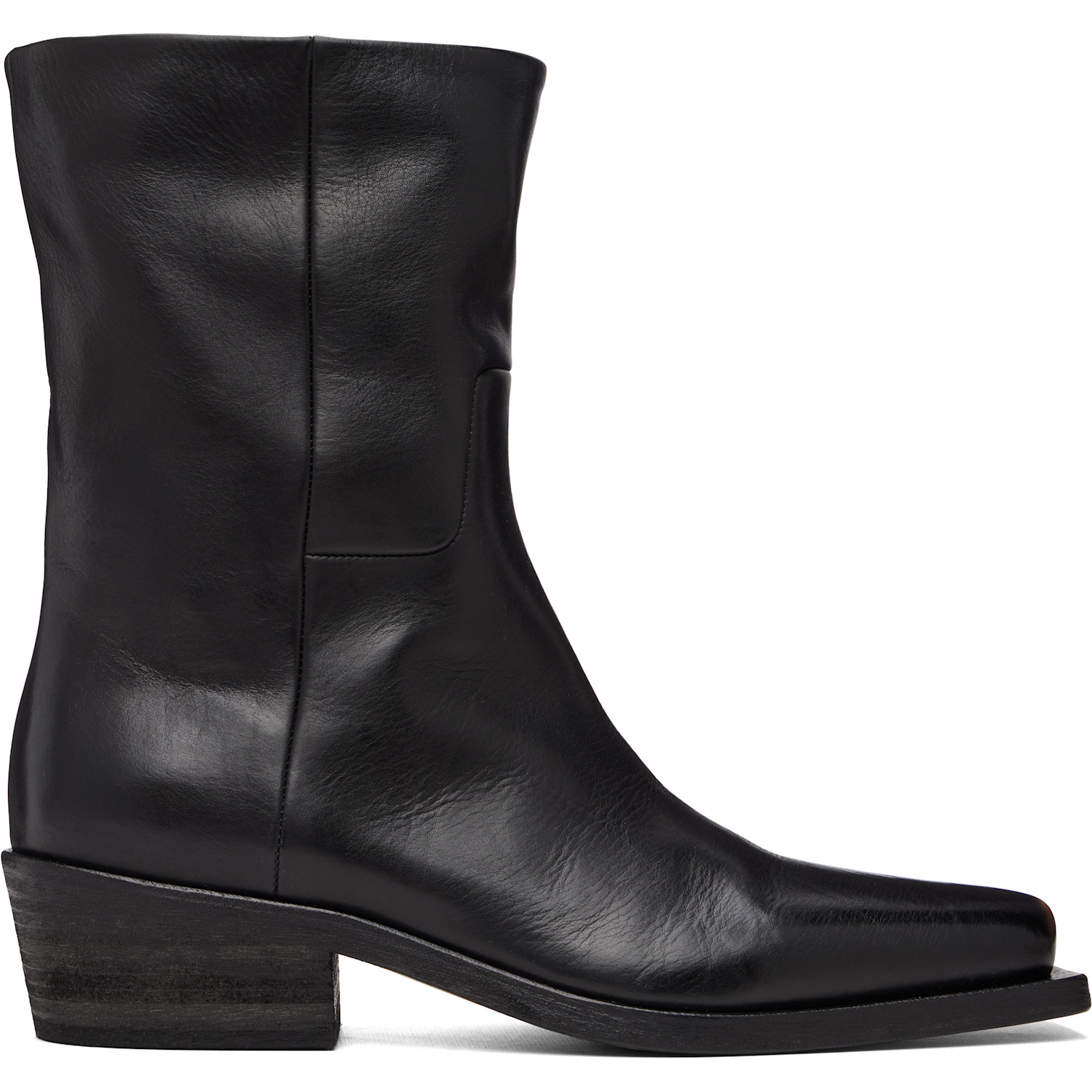Marsèll Black Tex Soft Pebbled Leather Boots