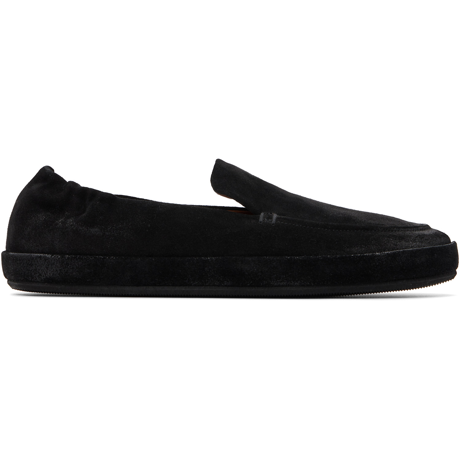 Marsèll Black Scatopelle Suede Loafers