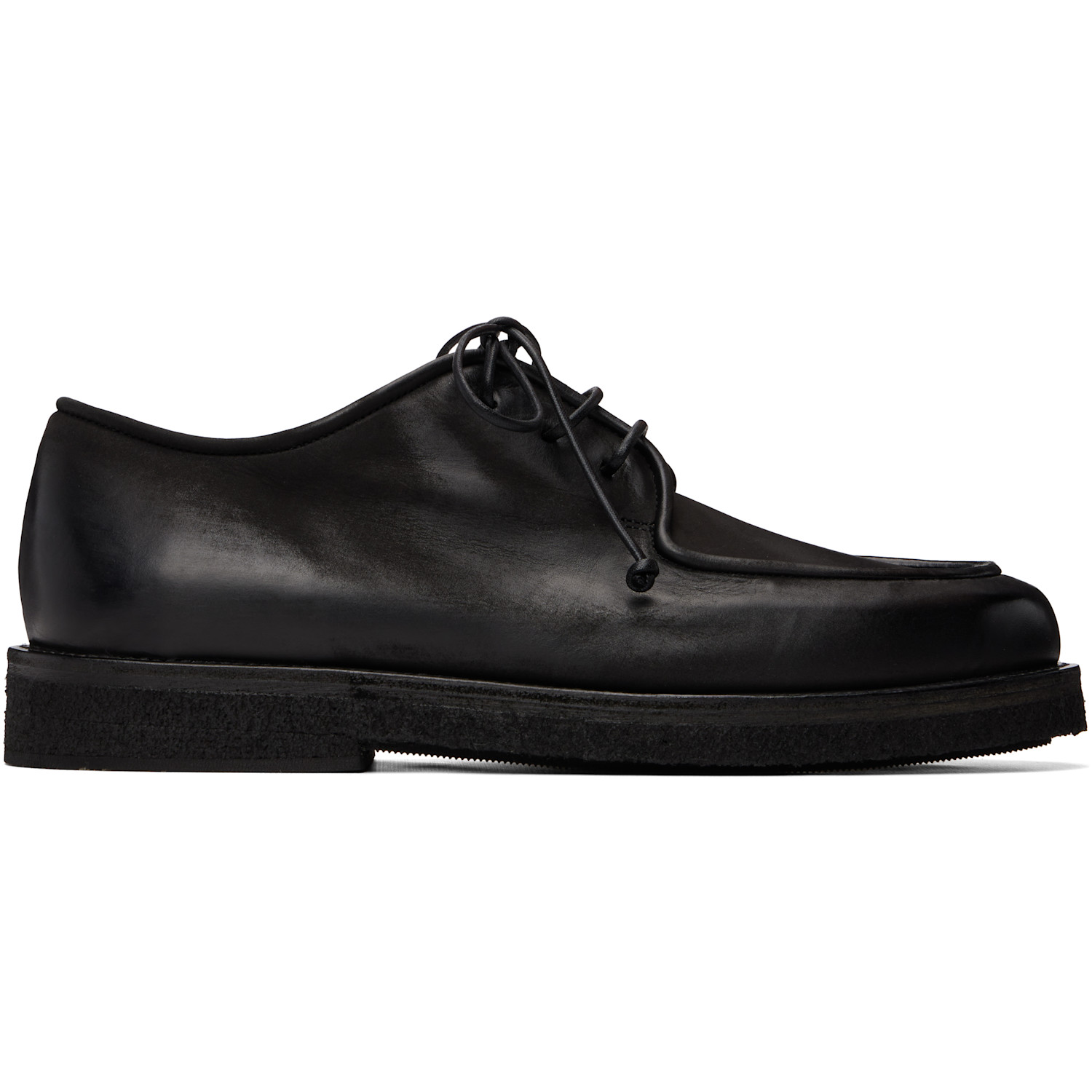 Marsèll Black Moccar Leather Derbys