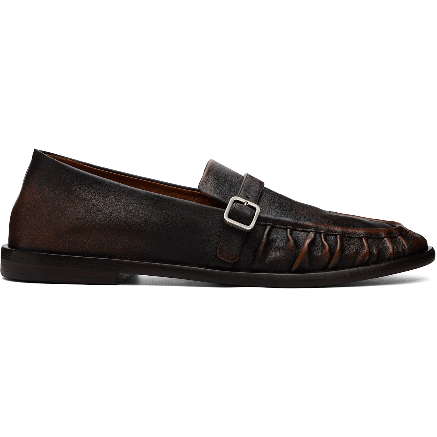 Marsèll Brown Stesa Soft Pebbled Leather Loafers