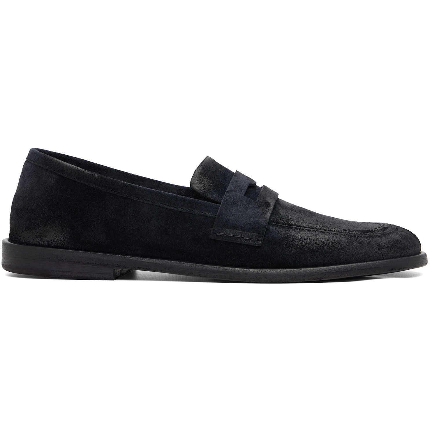Marsèll Navy Stesa Reversed Leather Loafers