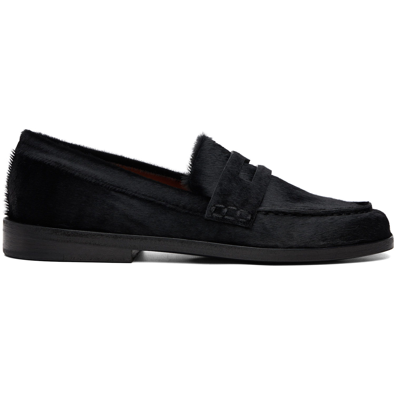 Marsèll Black Mocasso Short Hair Leather Loafers