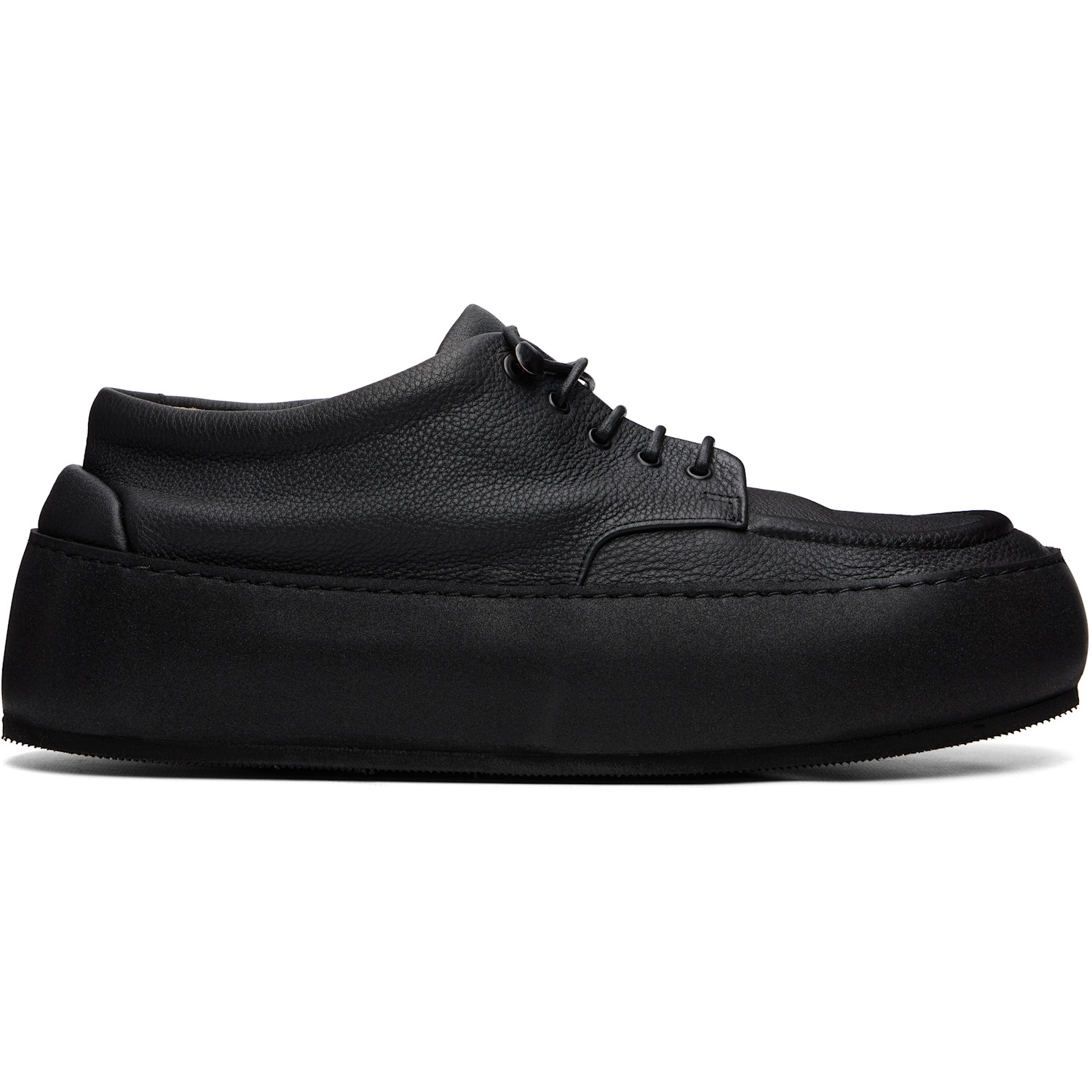 Marsèll Black Cassapana Pebbled Leather Sneakers