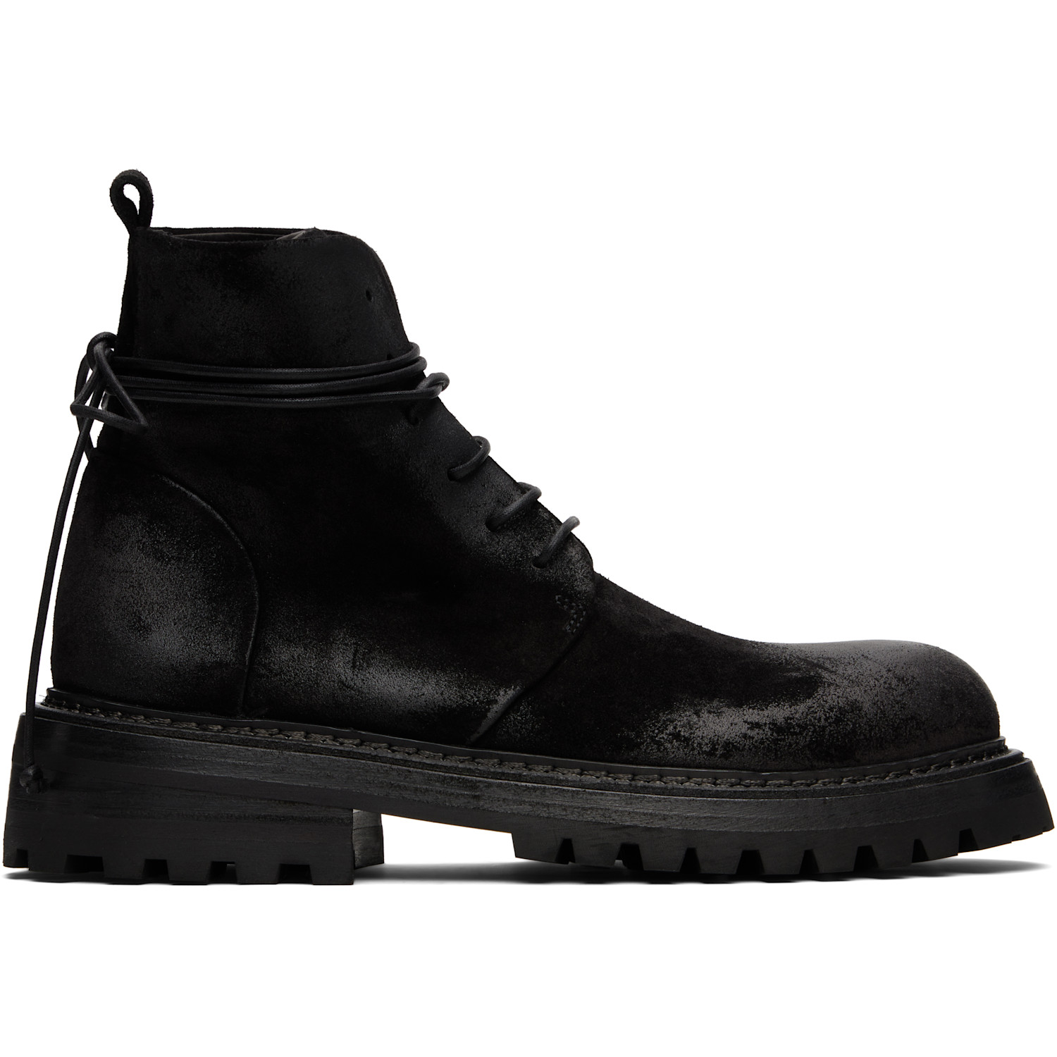 Marsèll Black Carraucola Reversed Leather Boots