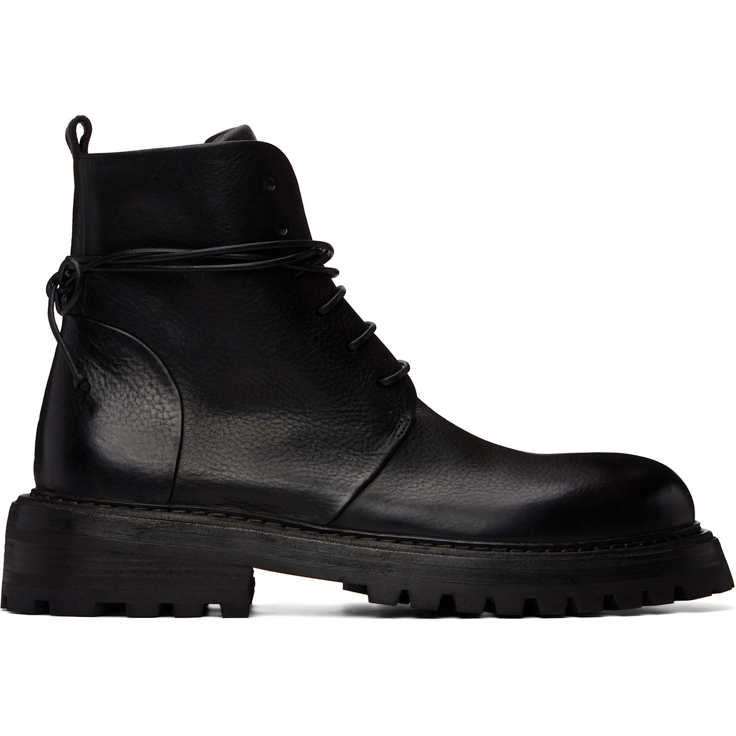 Marsèll Black Carraucola Pebbled Leather Boots