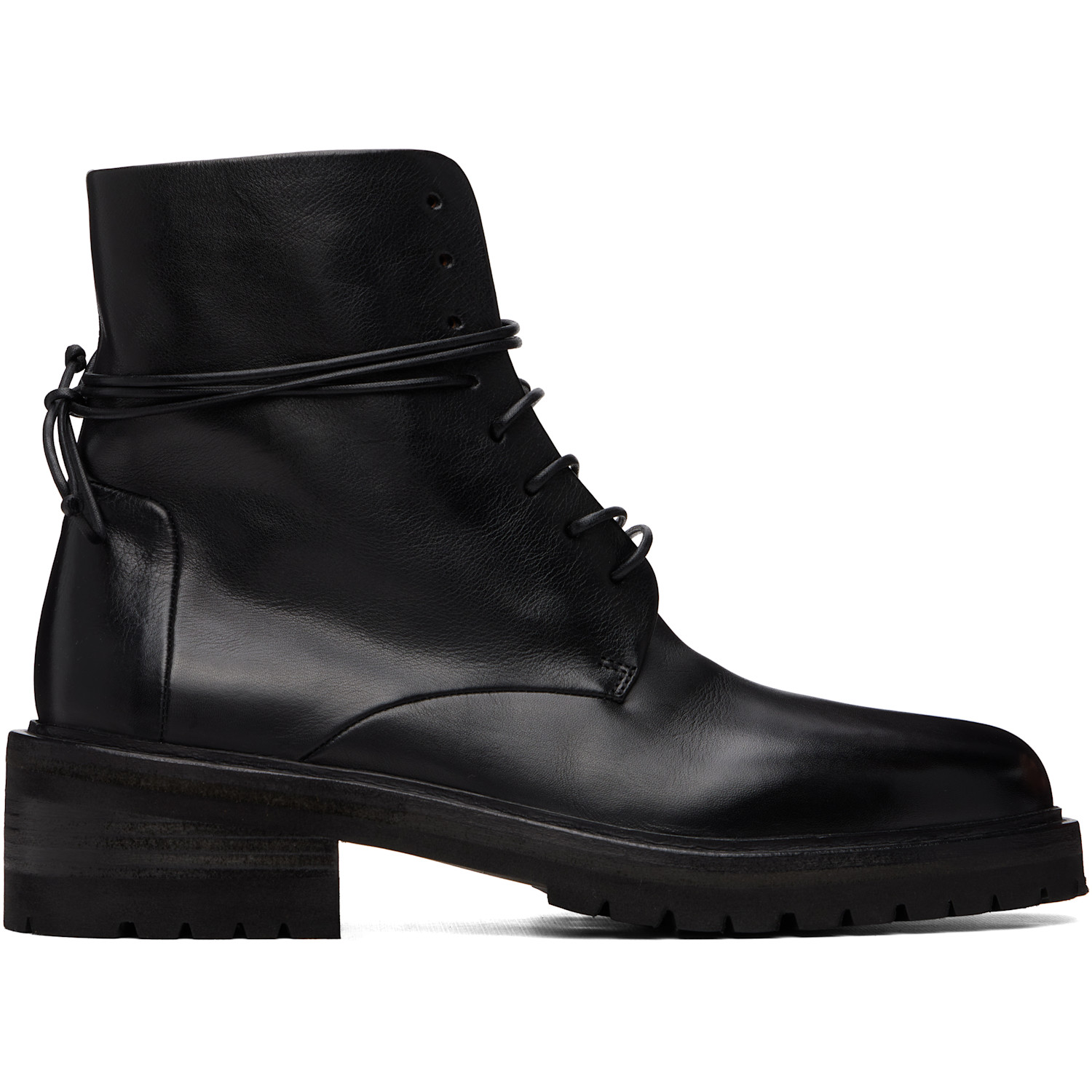 Marsèll Black Calzone Soft Pebbled Leather Boots