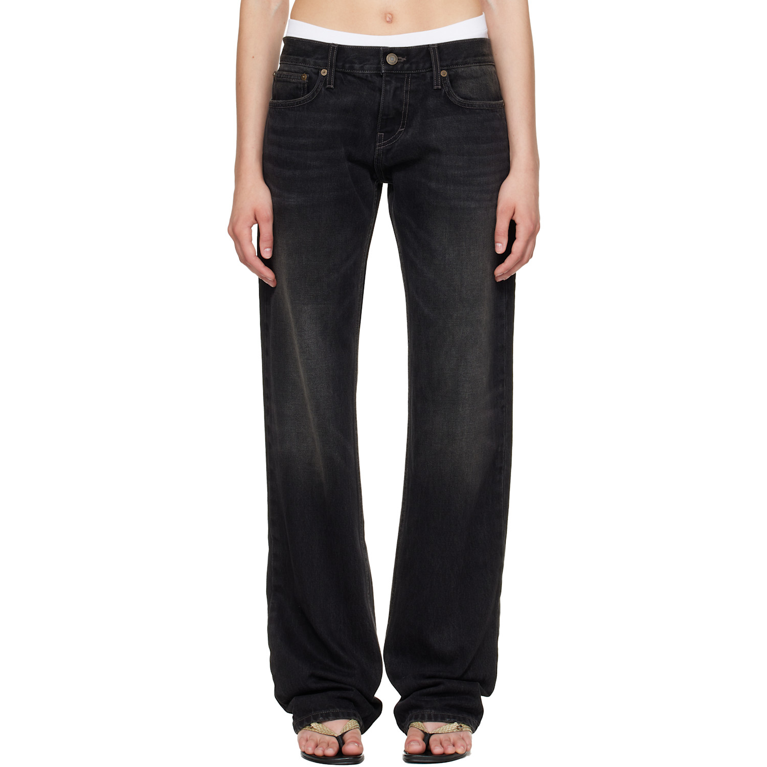 Raimundo Langlois Black Slim Straight Jeans
