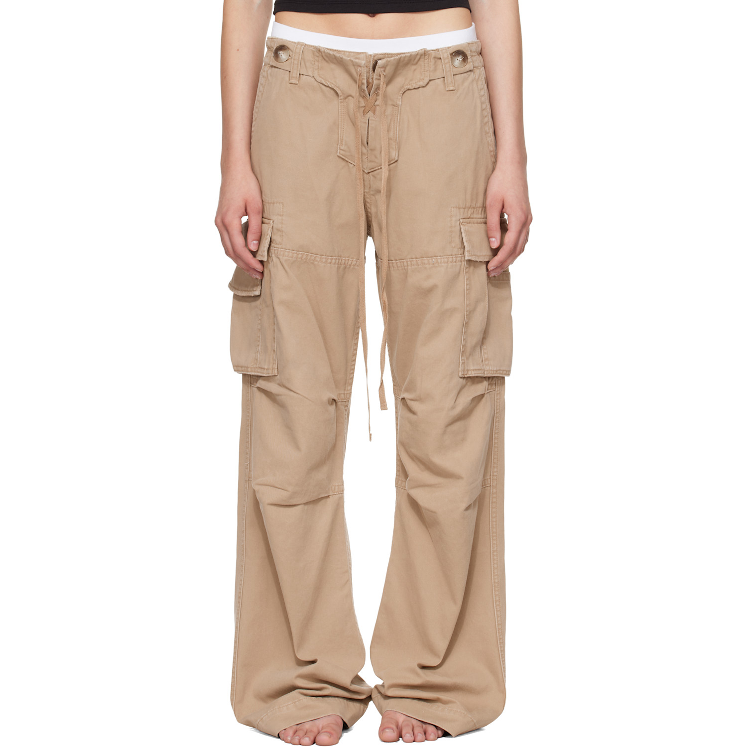 Raimundo Langlois Beige Double Fly Cargo Pants
