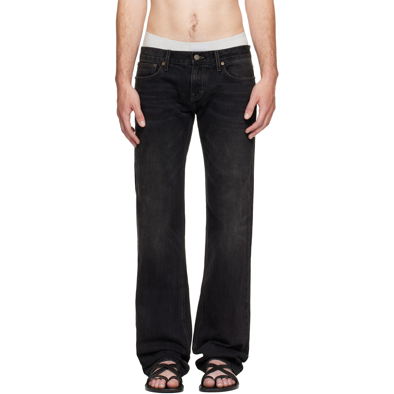 Raimundo Langlois Black Slim Straight Jeans