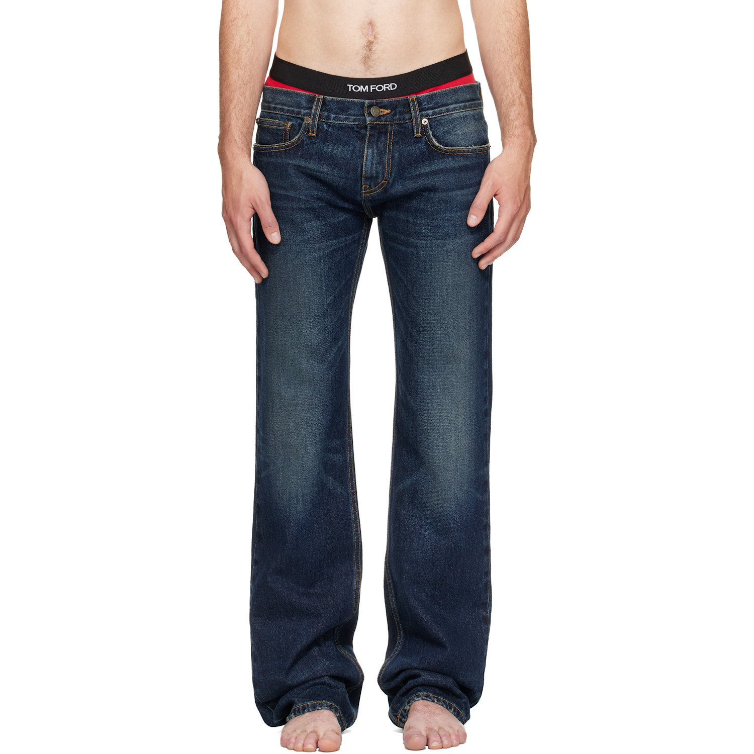 Raimundo Langlois Indigo Slim Straight Jeans